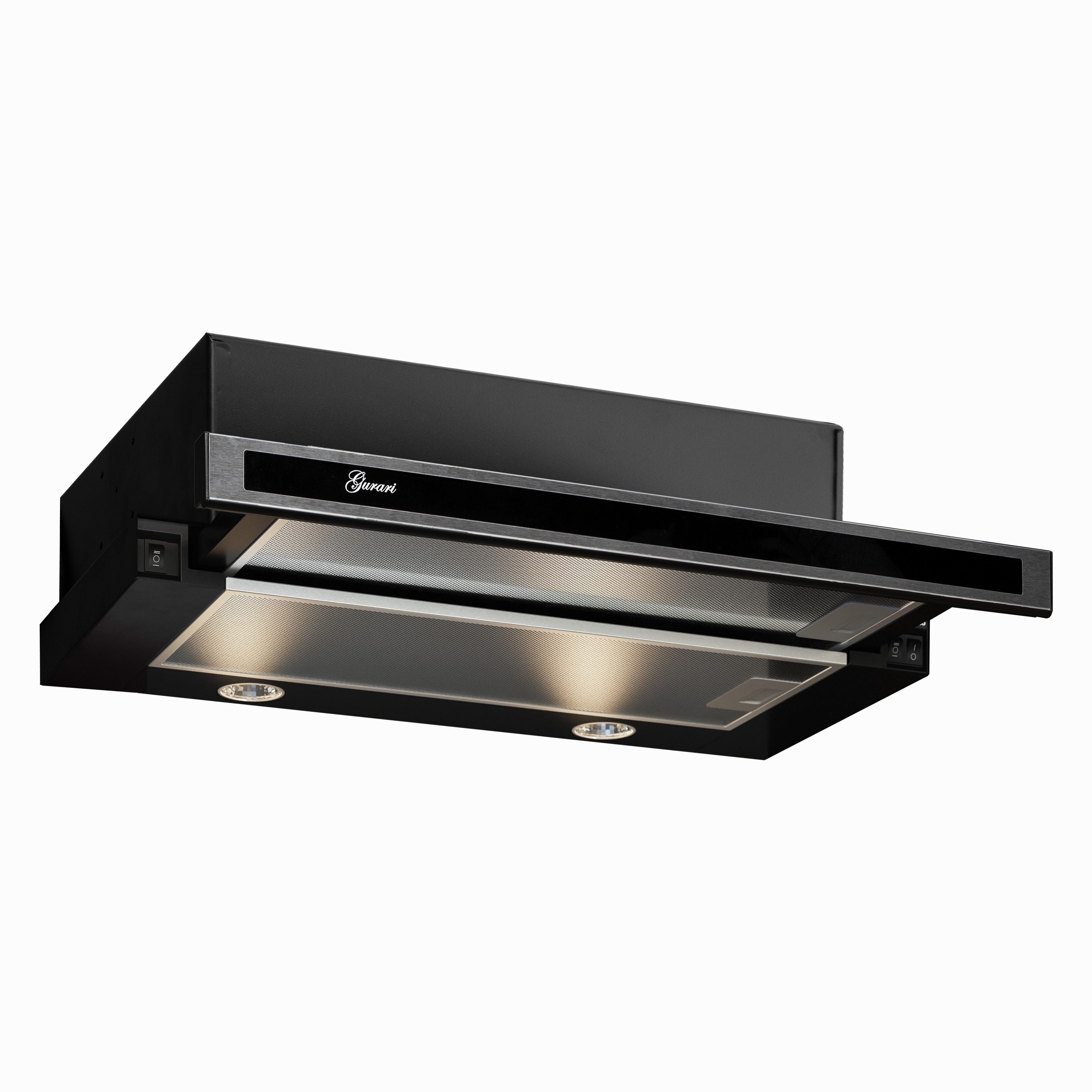 GURARI Flachschirmhaube GCH B 110 IS 6 BL N+Umluft GCH B 110 IS 6 BL N+Umluft, Einbau Dunstabzugshaube, Schwarz, 860m³/h,Ablufthaube,Umlufthaube