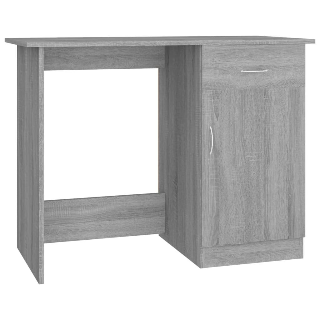 furnicato Schreibtisch Grau cm 100x50x76 Holzwerkstoff Sonoma
