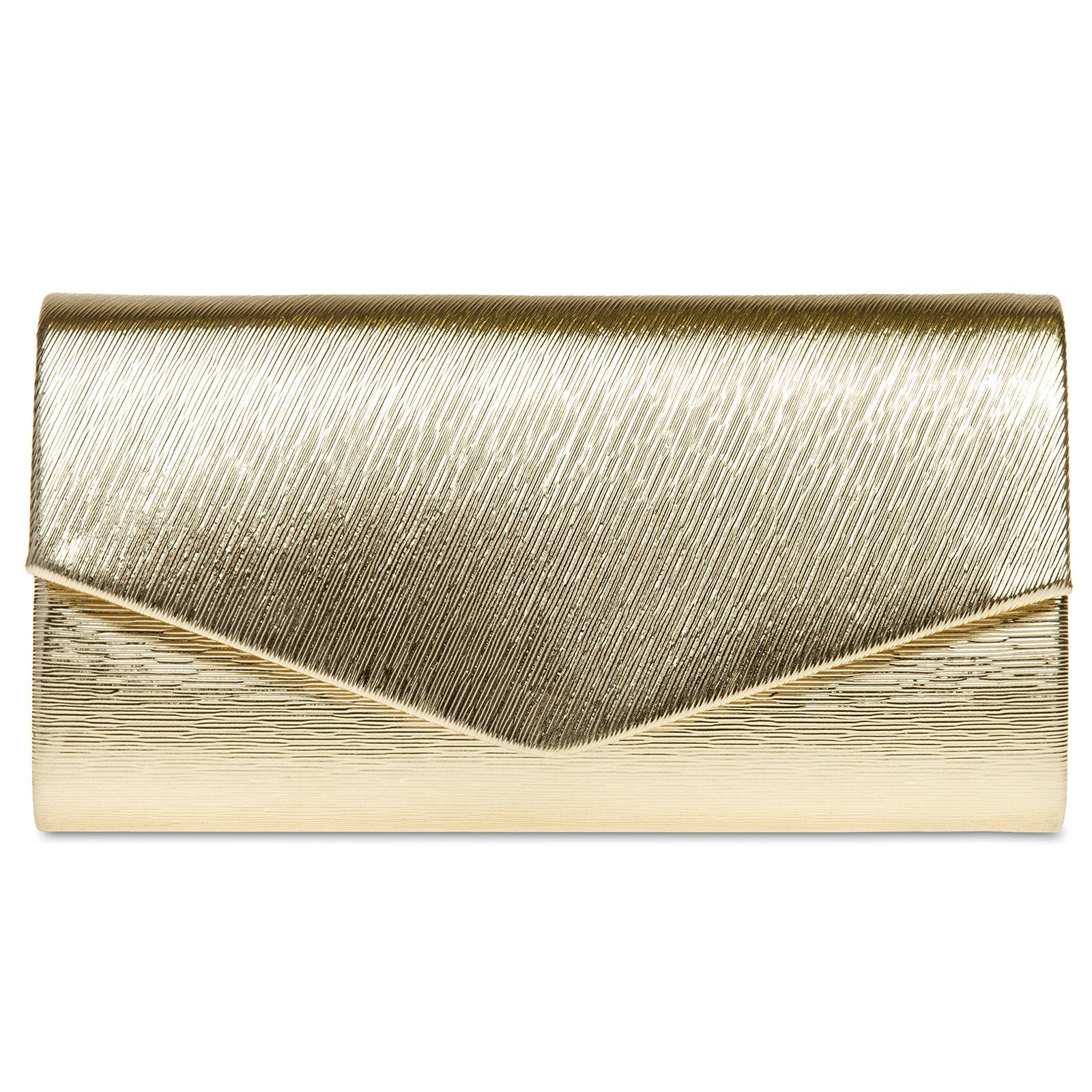 Caspar Clutch TA504 kleine elegante Damen Glanz Abendtasche