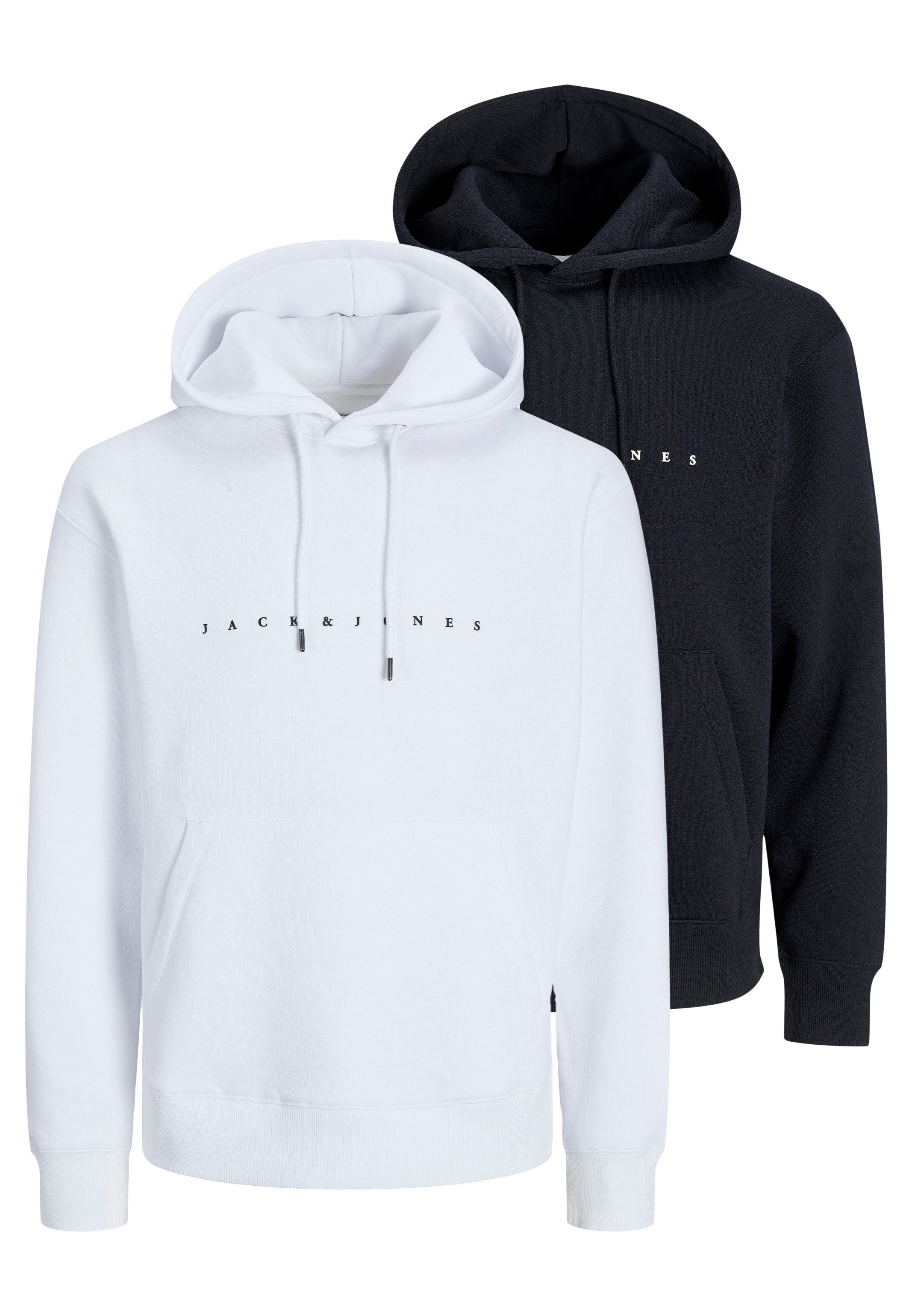 Jack & Jones Hoodie 2er Pack Star (Spar-Set, 2-tlg) Sweatshirt / Hoodie - Baumwolle - Atmungsaktiv