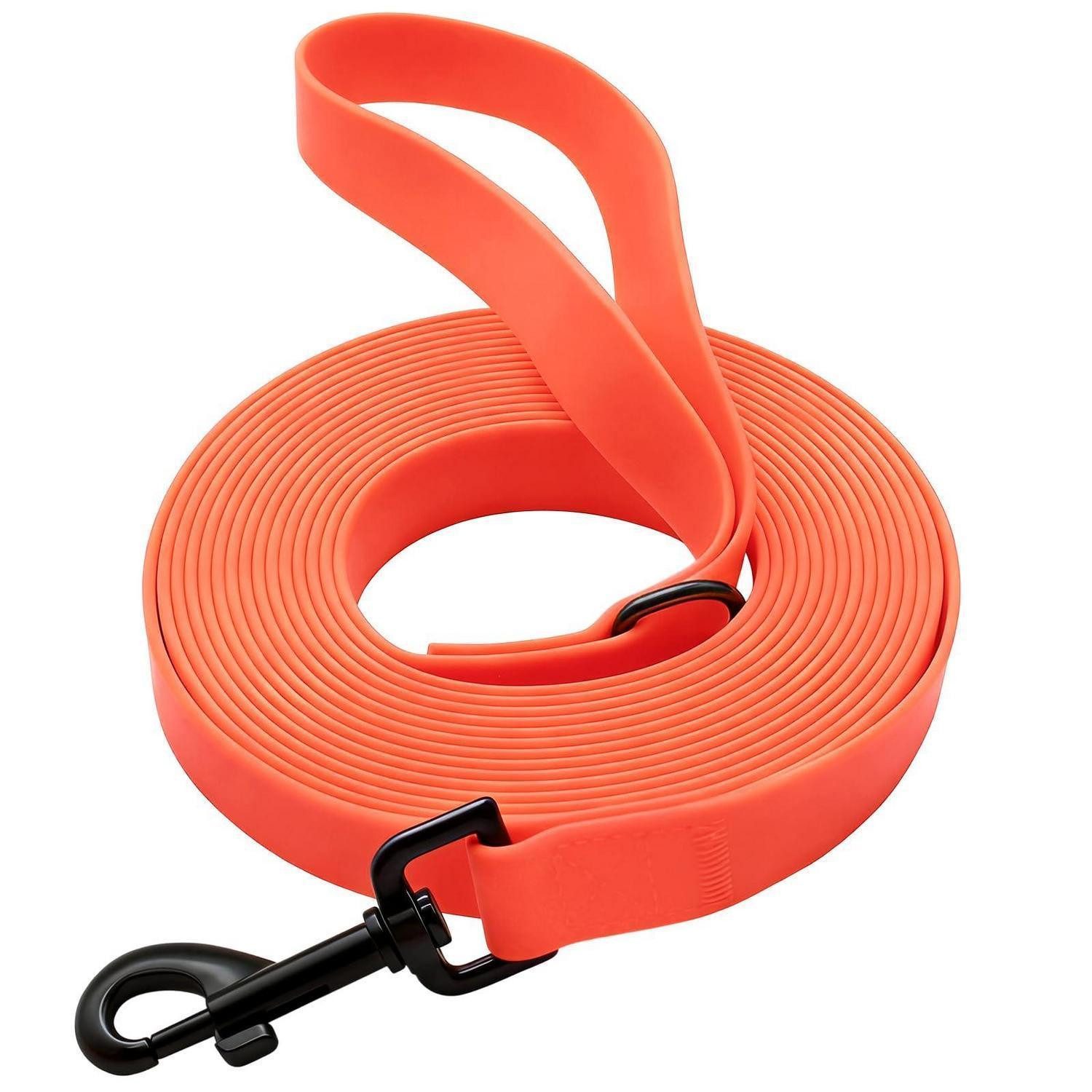 LuxusKollektion Schleppleine Schleppleine Hund Wasserdicht Orange 3m, Kunststoff