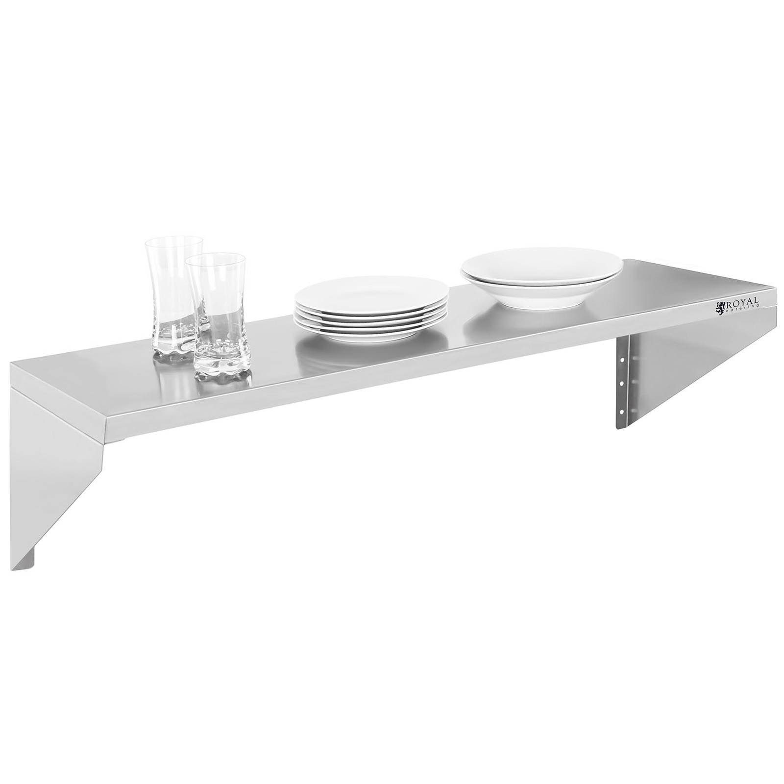 Royal Catering Hängeregal 90 x 30 cm Gastro Wandbord Wandregal Edelstahl Tellerbord, verschiedene Größen – Bild 4 von 5