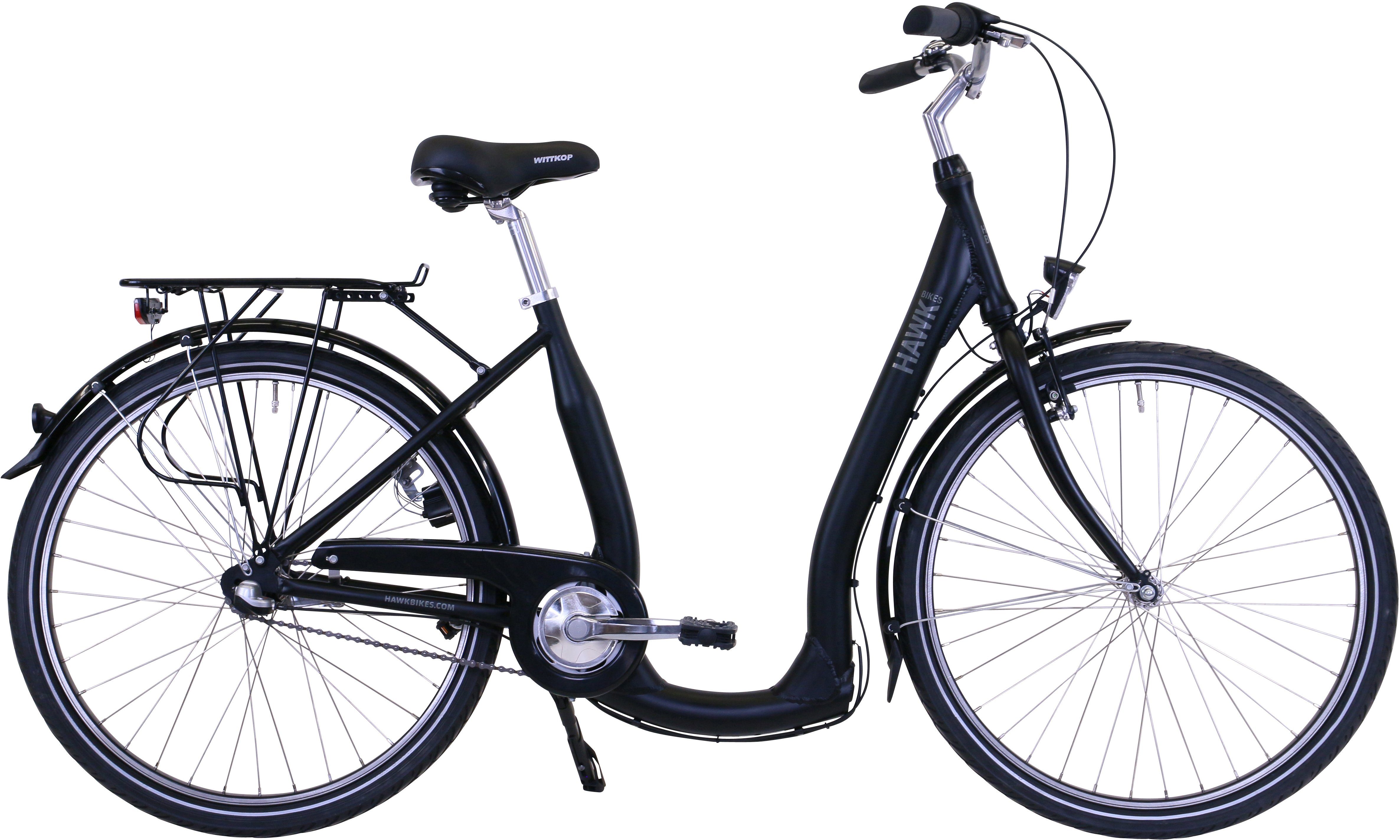 Premium HAWK Shimano 3 Schaltwerk Gang City Nexus Cityrad Comfort Bikes Black, HAWK