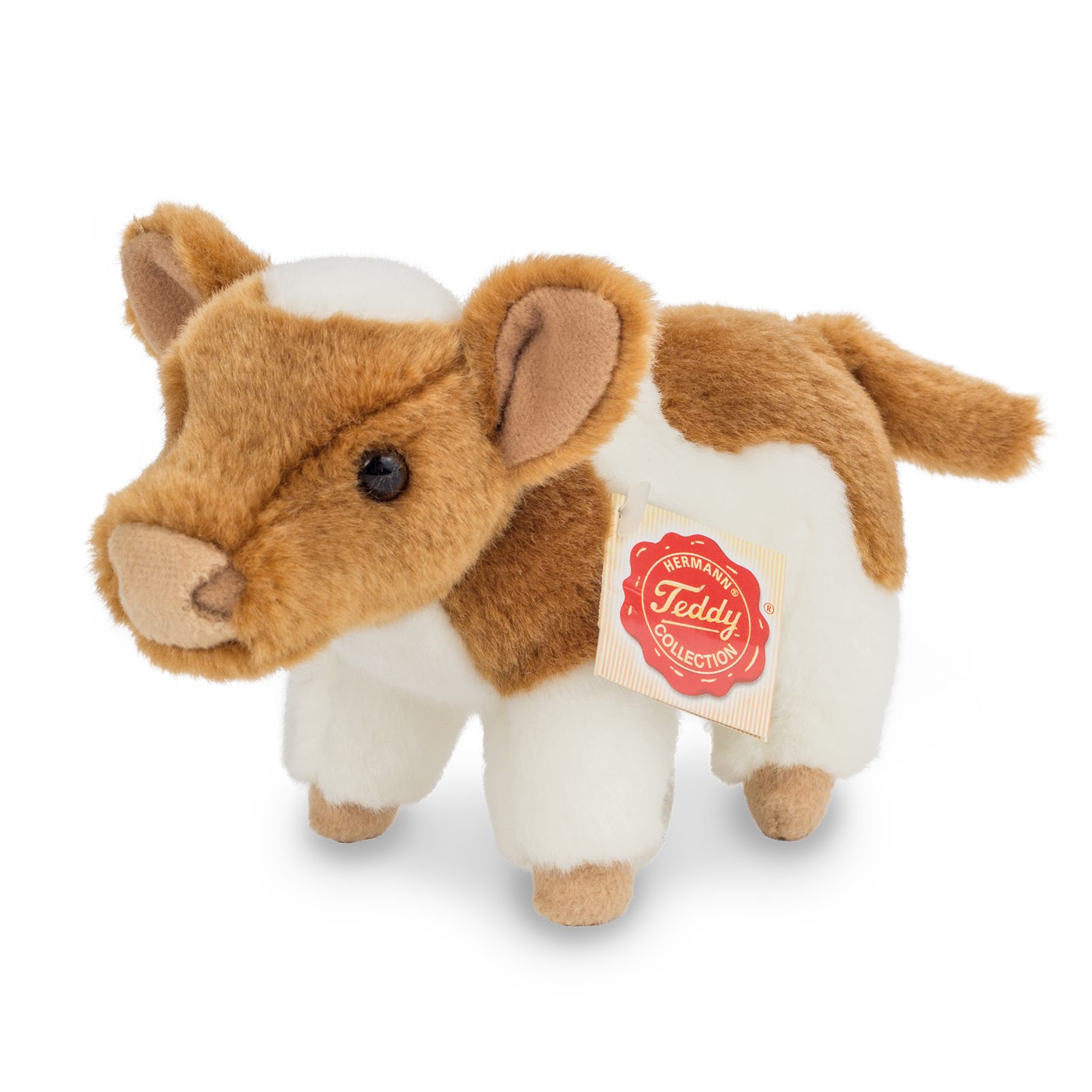 Teddy Hermann® Kuscheltier Kuh stehend braun weiß, 17 cm