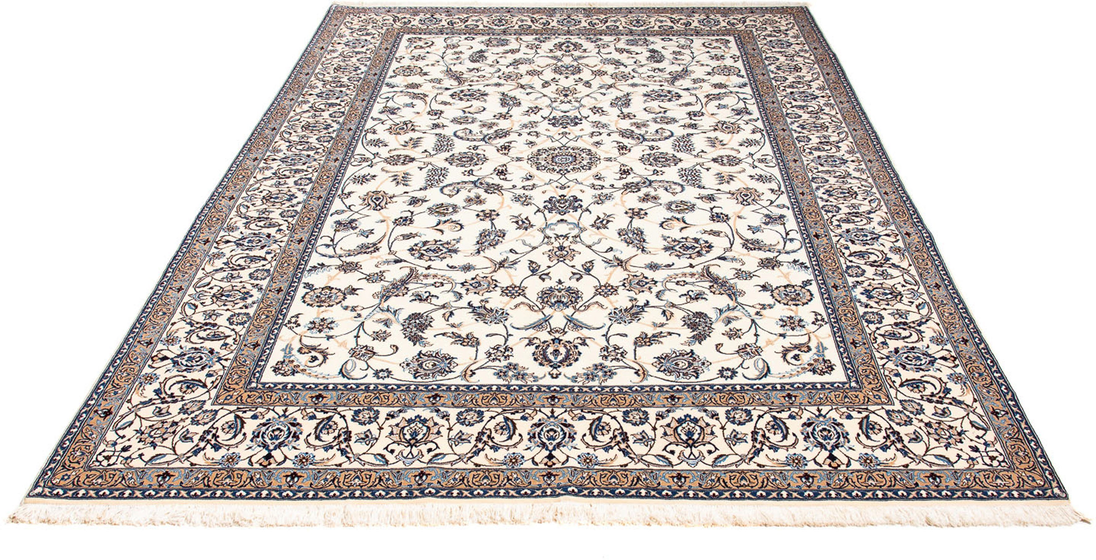 Orientteppich Perser - Nain - Premium - 255 x 172 cm - beige, morgenland, rechteckig, Höhe: 6 mm, Wohnzimmer, Handgeknüpft, Einzelstück mit Zertifikat