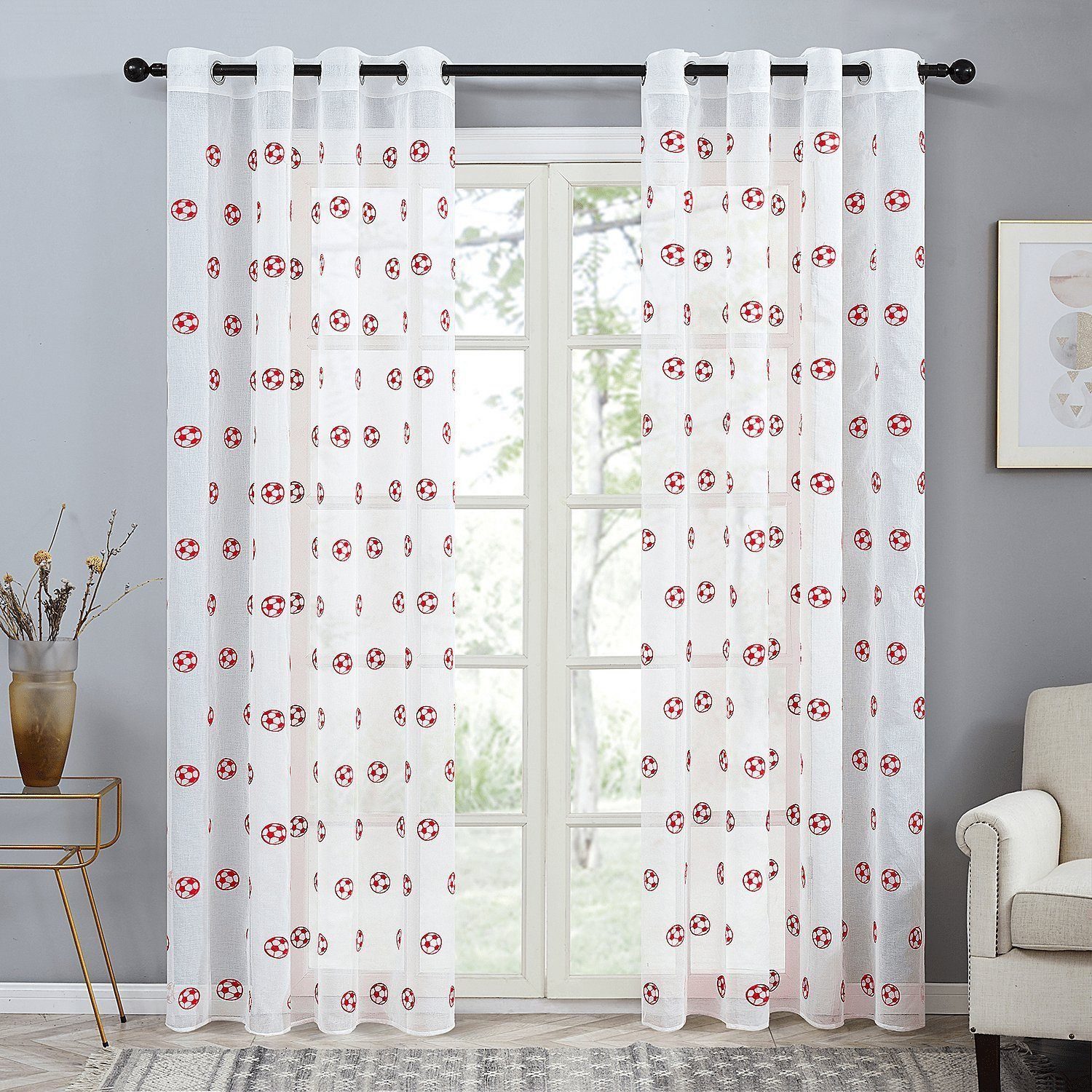 BYSURE Gardine, Ösen (2 St), halbtransparent, günstig online kaufen
