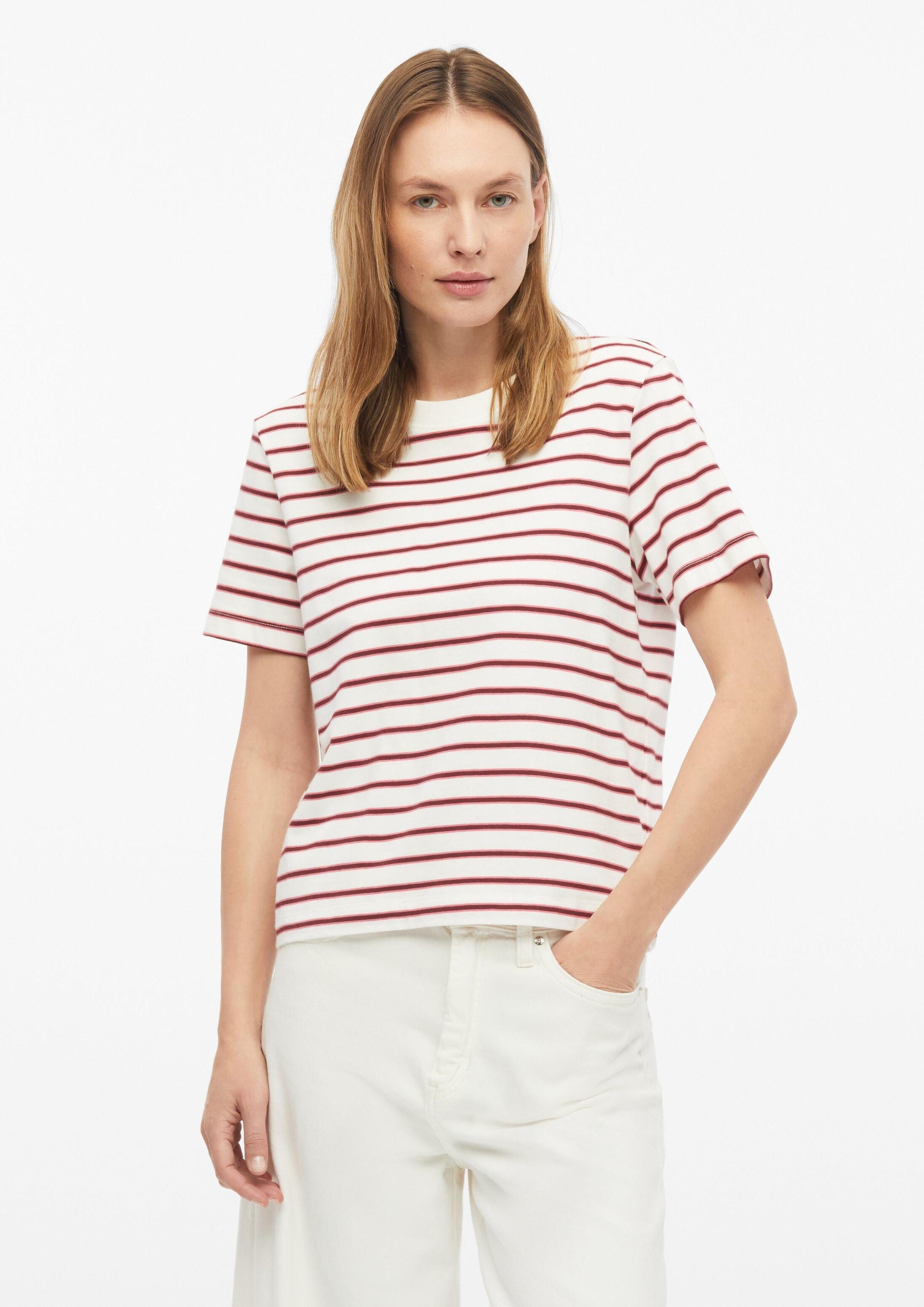 s.Oliver Kurzarmshirt T-Shirt Verkürztes T-Shirt mit Streifen