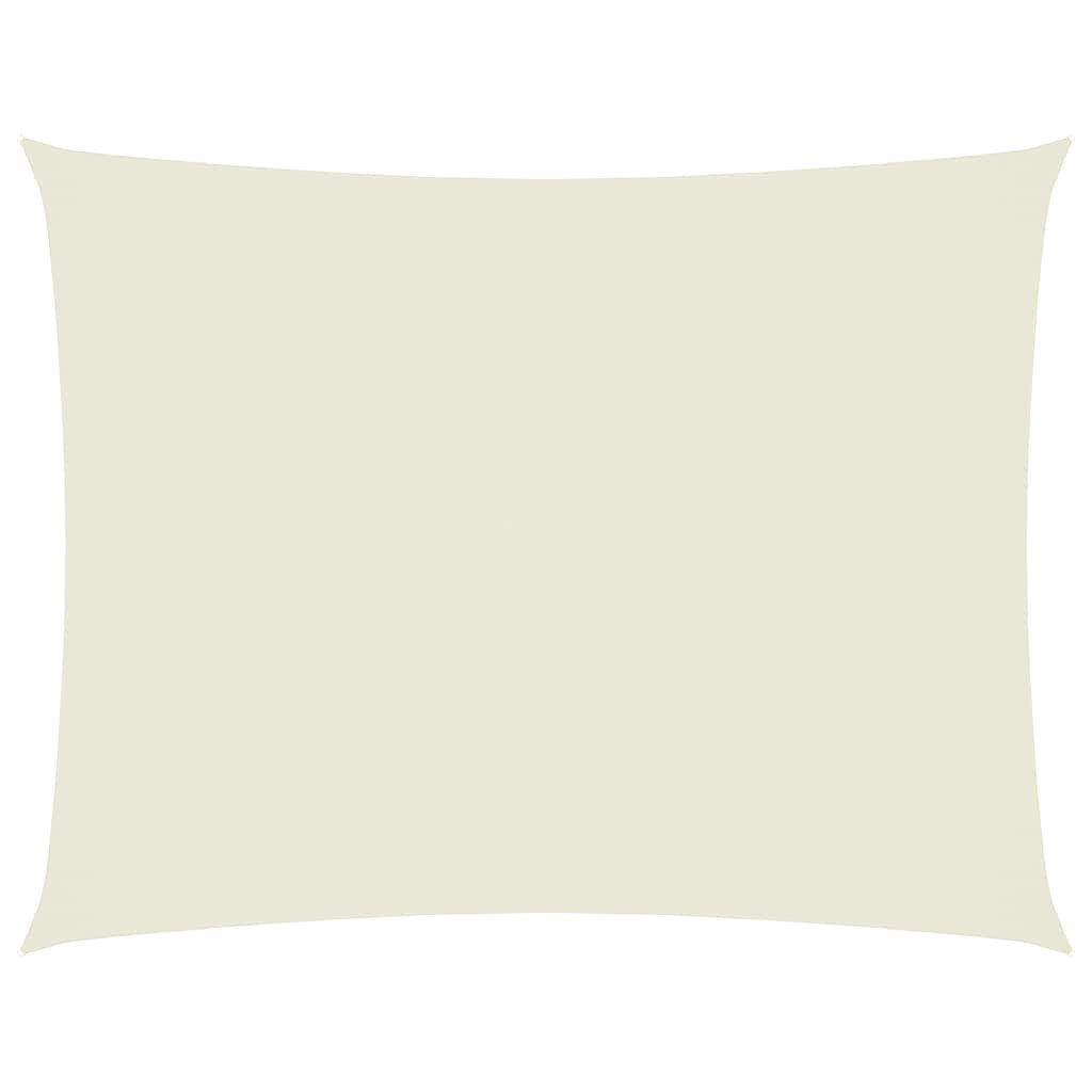 vidaXL Sonnensegel Sonnensegel Oxford-Gewebe Rechteckig 3x4 m Creme, (1-tlg)