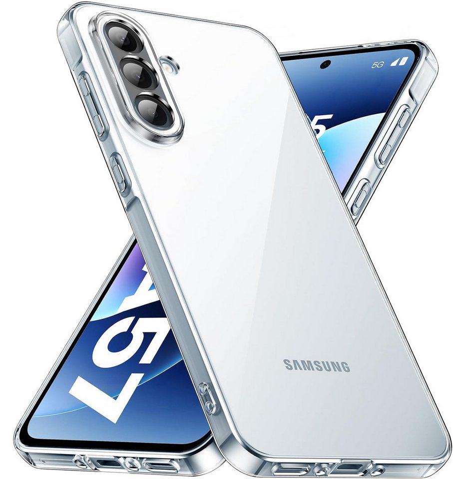 CLM-Tech Handyhülle Transparent für Samsung Galaxy A57 5G 6,7, TPU Gummi, Kratzfest, stoßsicher, schmutzabweisend