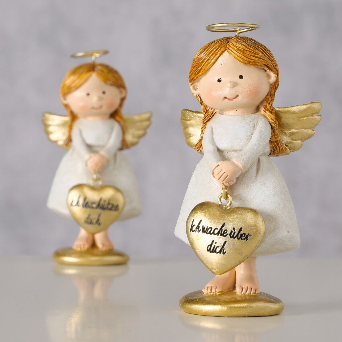OTTO home Dekofigur Glücksbringer mit handgemalten Details und Schriftzügen (2 St), Schutzengel, ca. 10cm hoch, liebevolle Geschenkidee – Bild 5 von 5