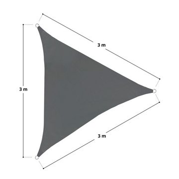 SVITA Sonnensegel, (1tlg), 3x3x3m, UV 50+, Wasserabweisend, Dunkelgrau