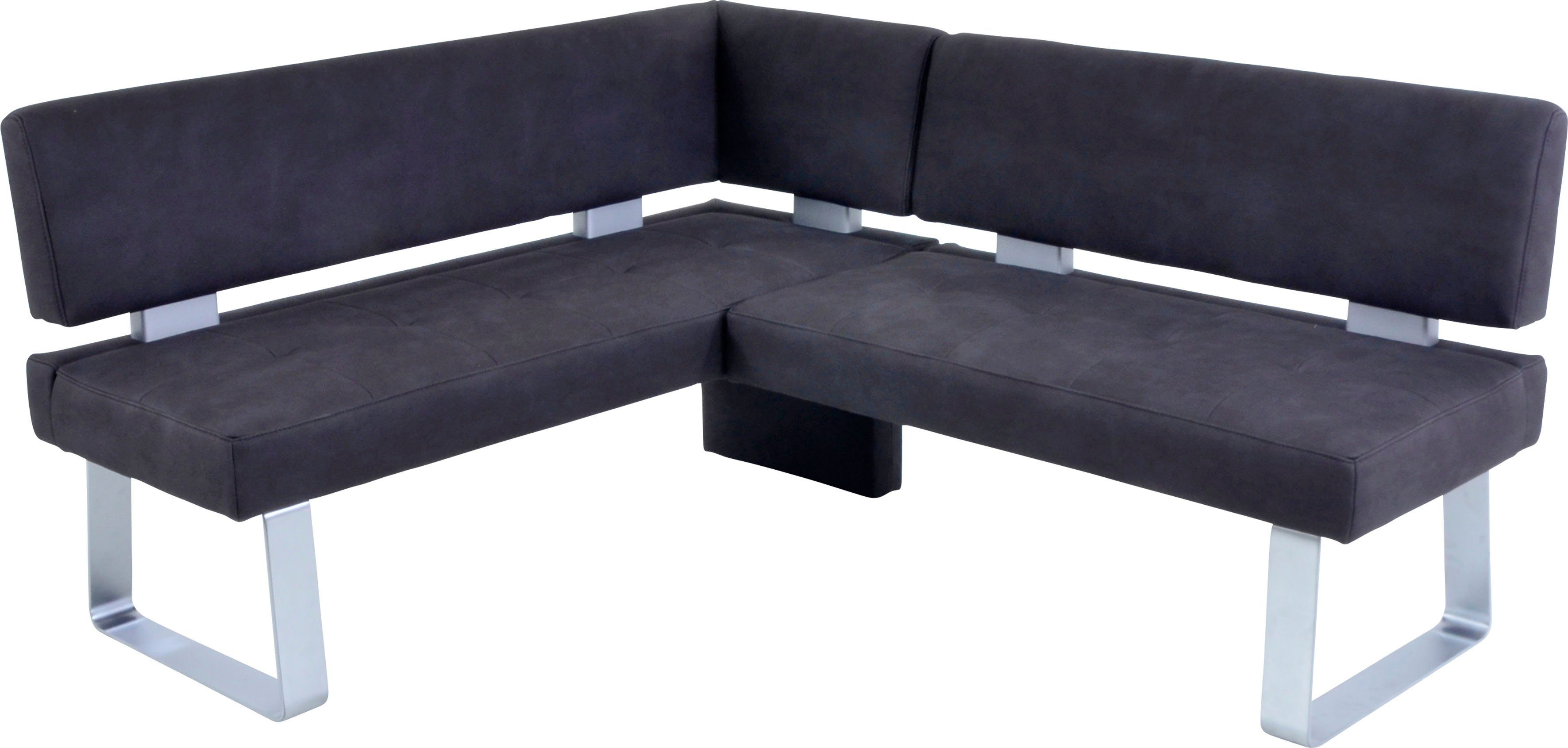 K+W Komfort & Wohnen Eckbank Santos II, gepolstert, Eckbank, wahlweise langer Schenkel 180cm rechts oder links