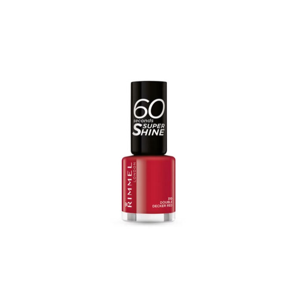 Rimmel Nagellack London 60 Seconds Super Shine Nagellack 8ml - 310 Double Decker Rot