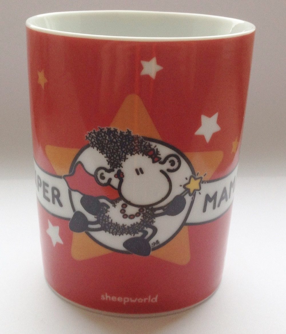 Sheepworld Dekoobjekt SHEEPWORLD 42273 Tasse,"Super Mama" 0,3l. Farbe ROT