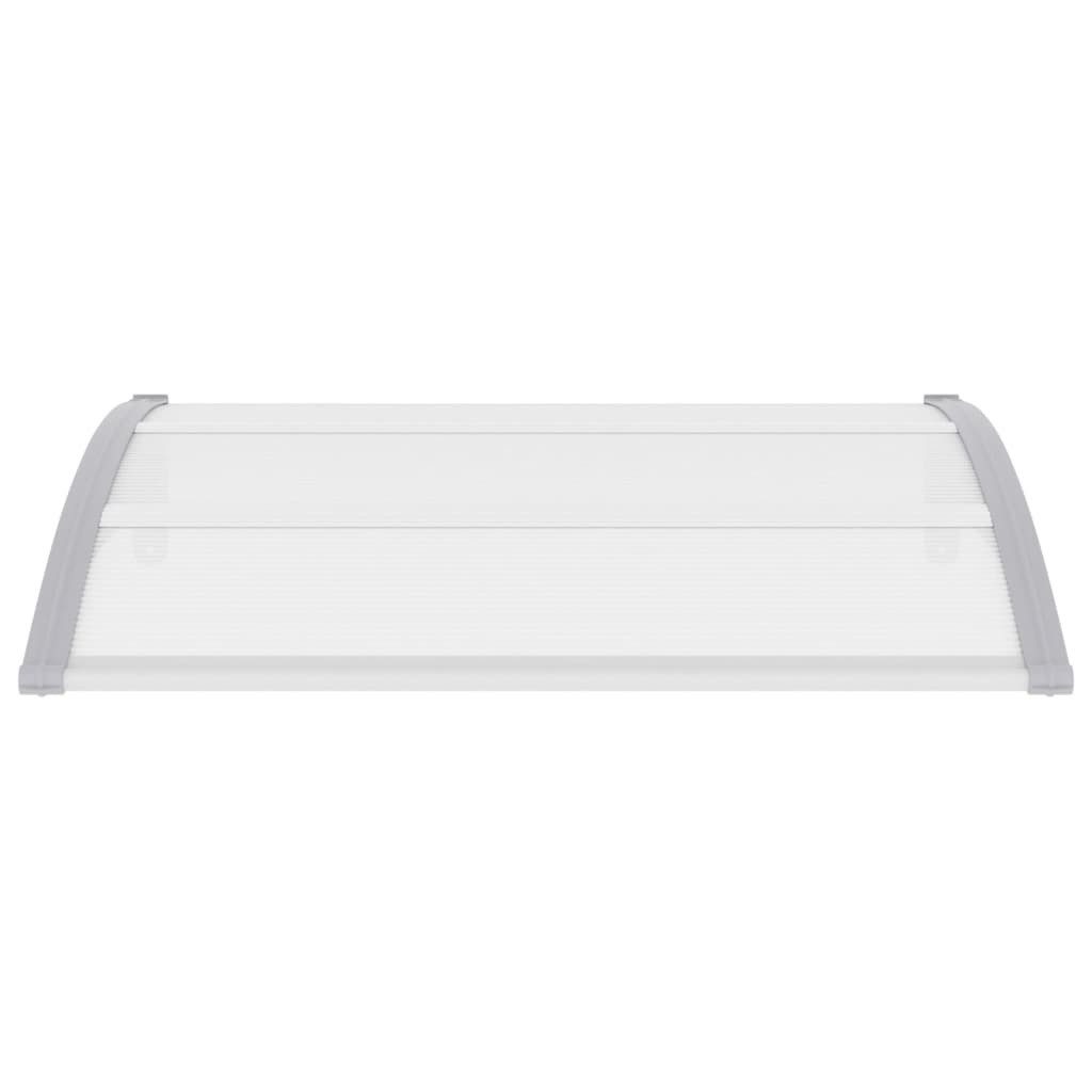 vidaXL Vordach, Türvordach Grau und Transparent 120x75 cm PC