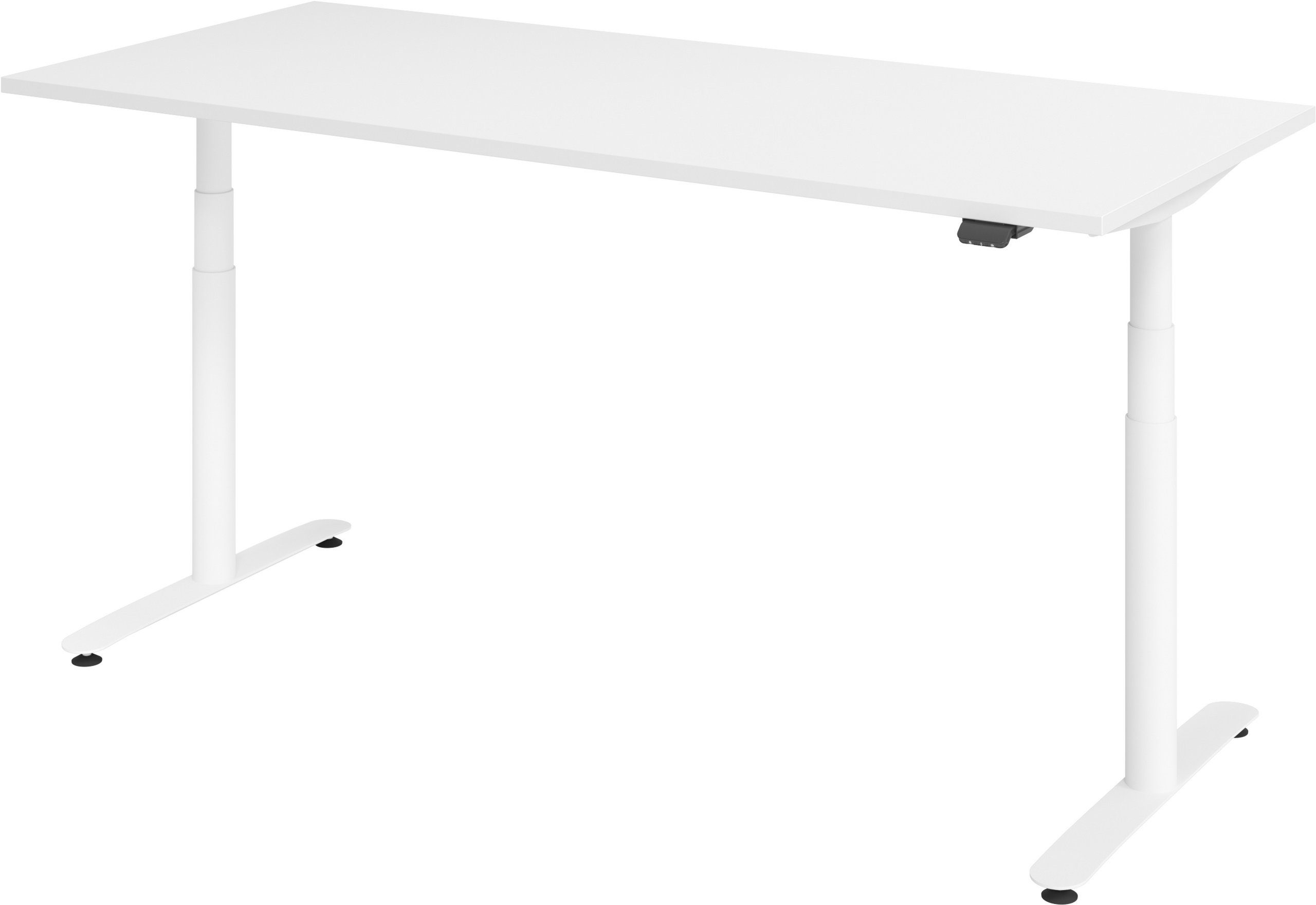 bümö Schreibtisch Schreibtisch elektrisch Bluetooth & App XDLR, Rechteck: 180 x 80 cm - Dekor: Weiß - Gestell: Weiß