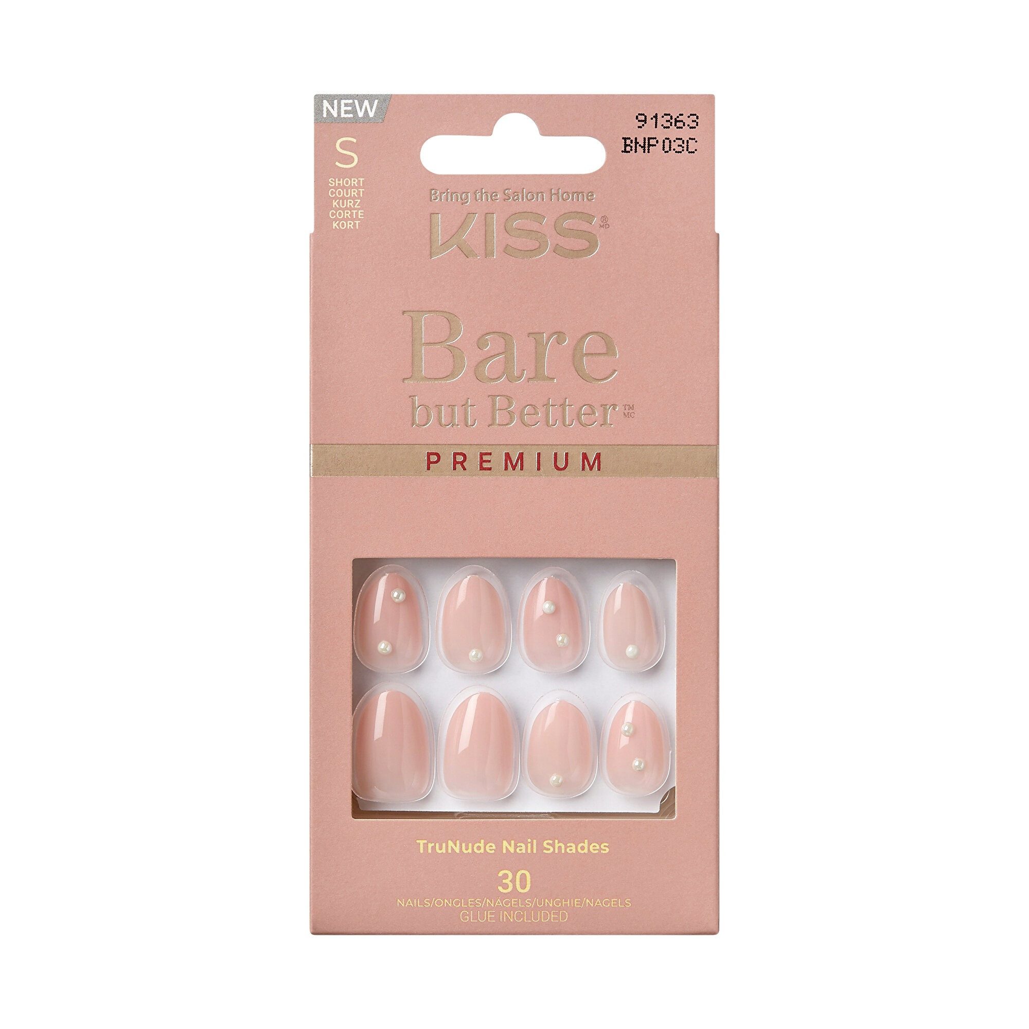 Kiss Kunstfingernägel Bare-But-Better Premium-Nägel - Slay 30 Stück