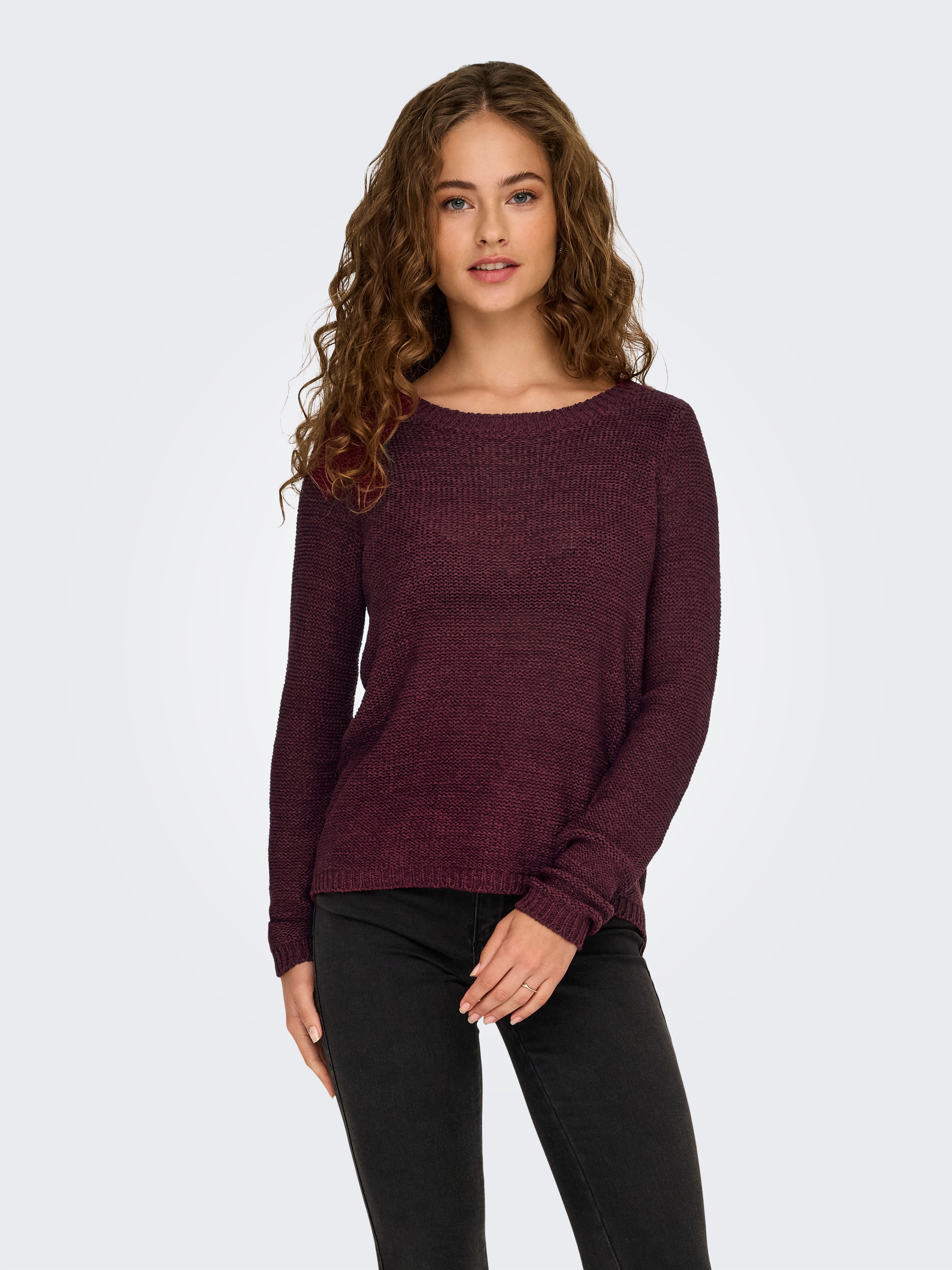 ONLY Strickpullover ONLGEENA XO L/S PULLOVER KNT NOOS mit Rundhalsausschnit günstig online kaufen