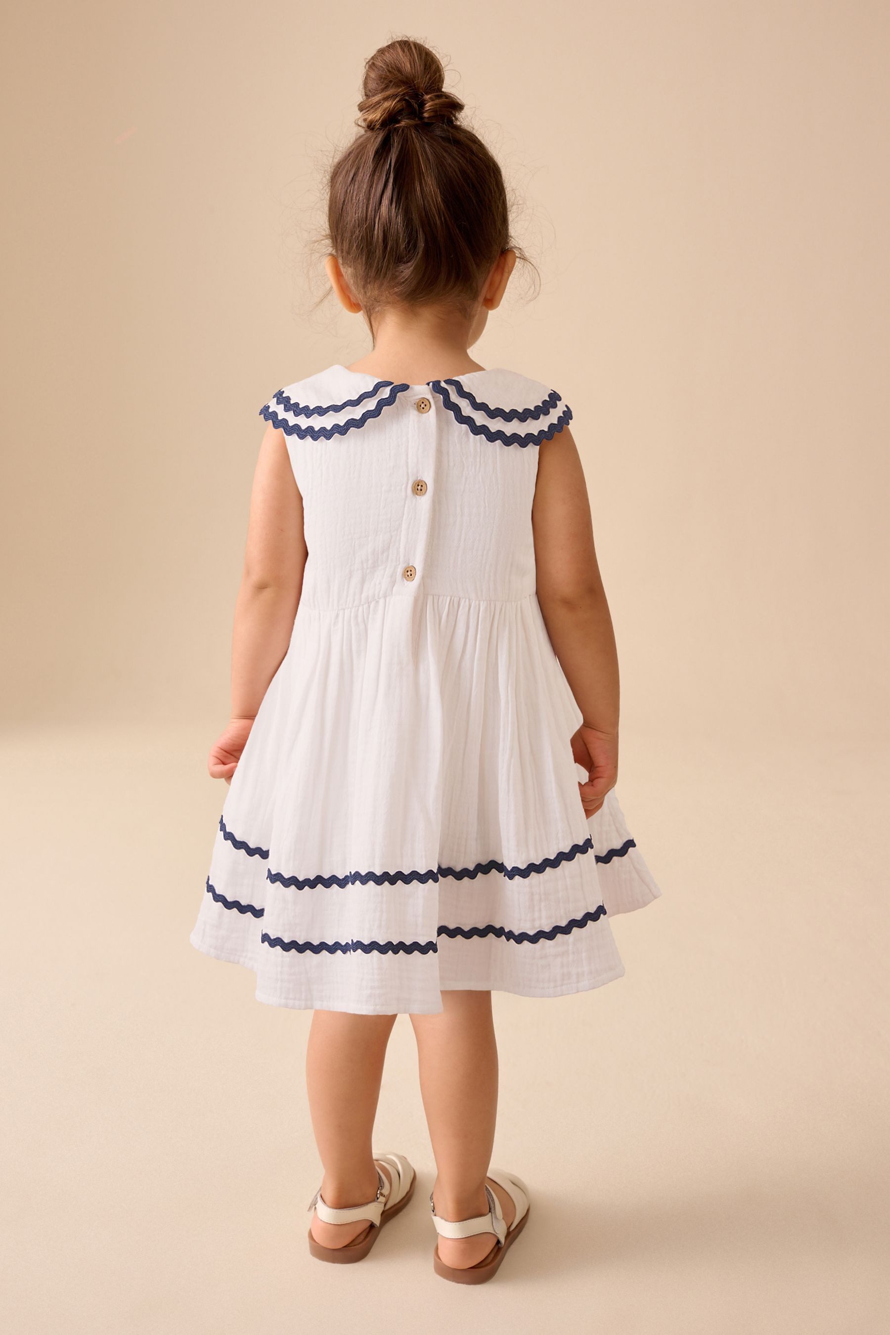 Next Blusenkleid Ric Rac Kleid mit Kragen (1-tlg)