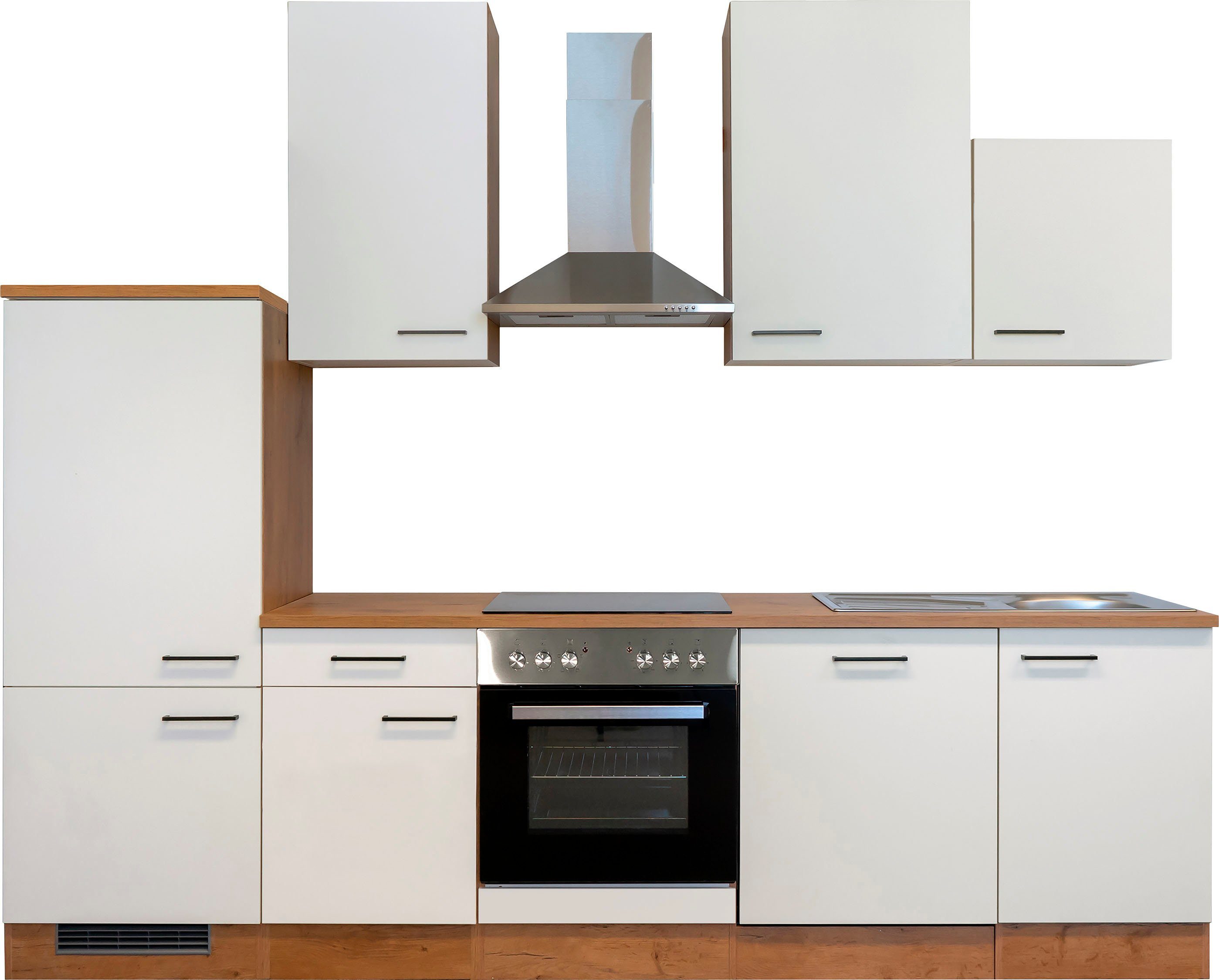 Flex-Well Küchenzeile Vintea, mit E-Geräten, Gesamtbreite 280 cm