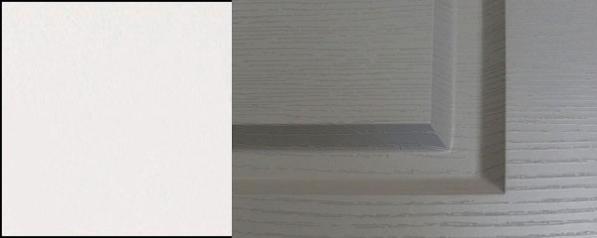 Front- Elbing Schubladen 60cm & (Elbing) (Vollauszug) 2 1-türig grey Feldmann-Wohnen Korpusfarbe Backofenumbauschrank wählbar stone