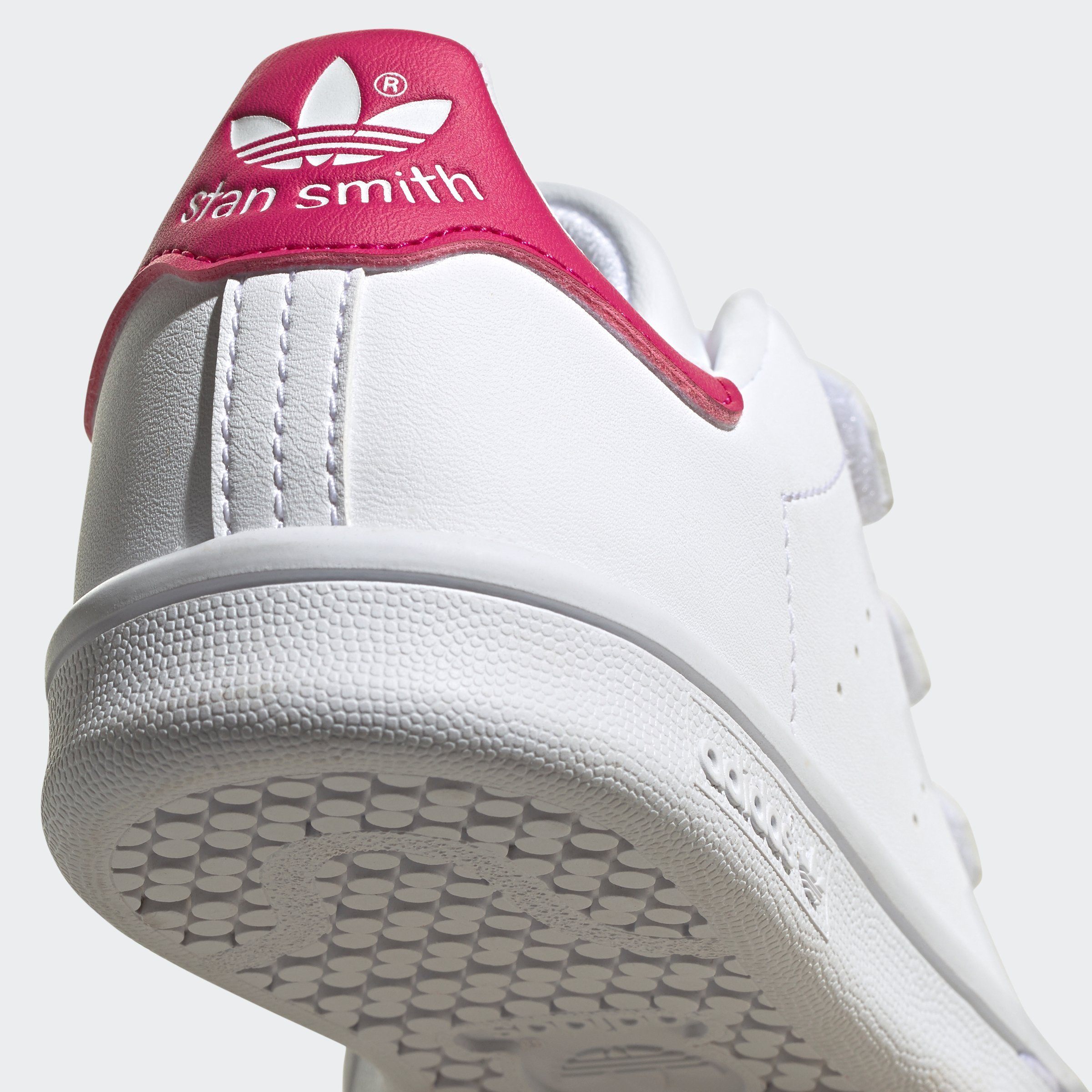 Originals SMITH STAN Cloud White Klettverschluss Sneaker Pink / adidas Cloud White Bold / mit
