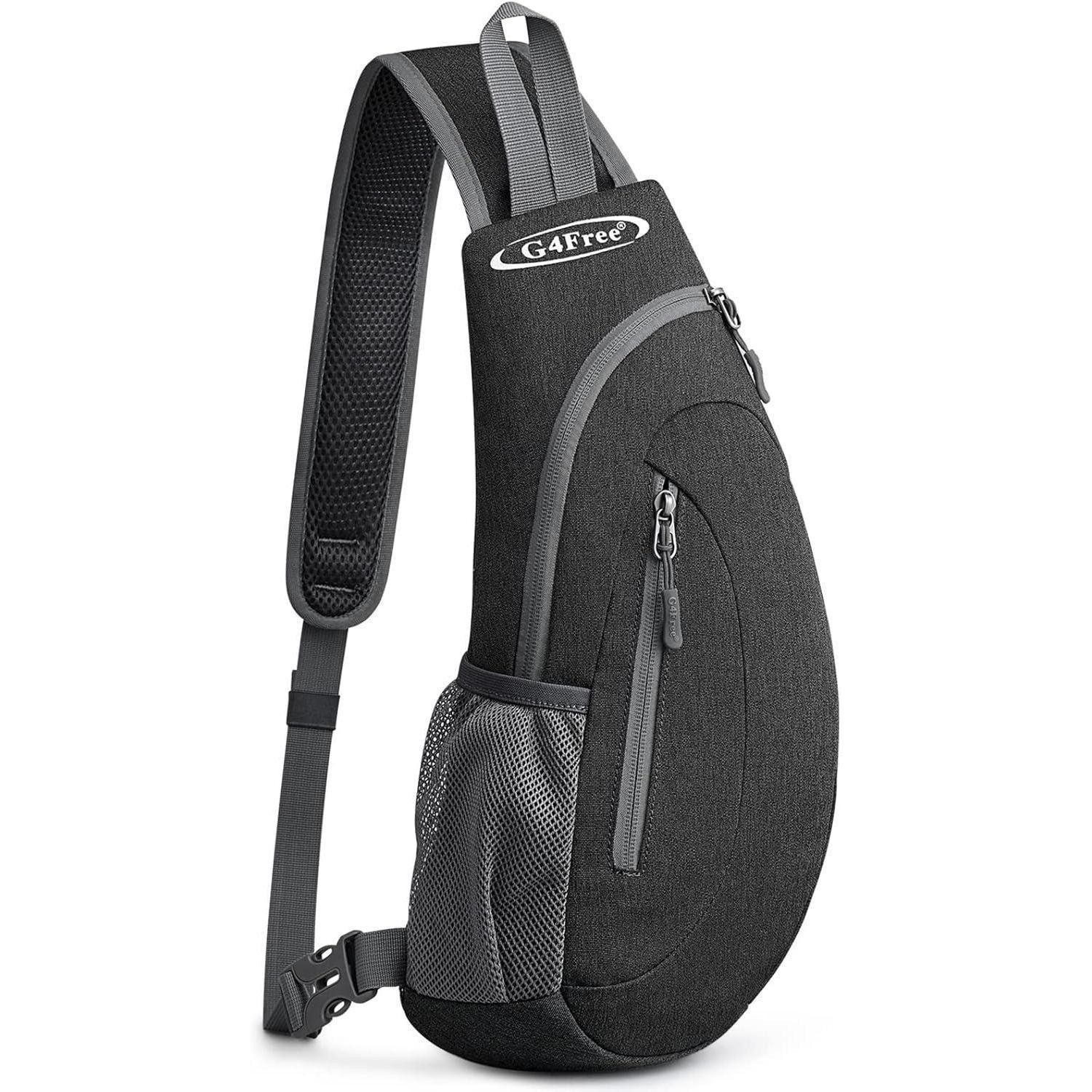 LuxusKollektion Umhängetasche Brusttasche Sling Schulter Rucksack Wandern Radfahren S Dunkelgrau