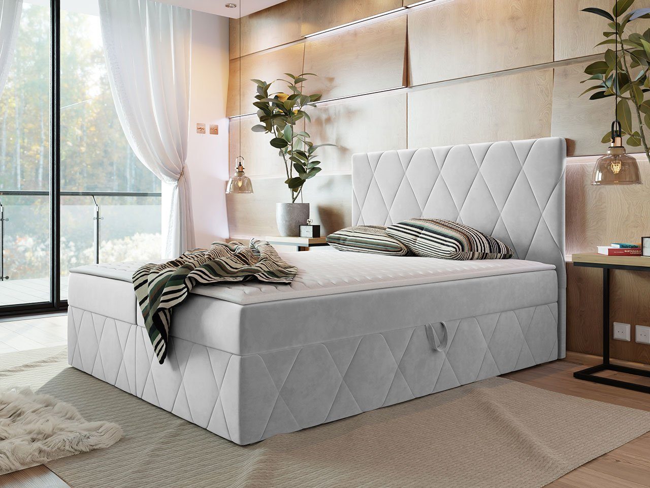 MIRJAN24 Boxspringbett Simoti (mit Hauptmatratze, Topper), 140, 160, 180 / günstig online kaufen
