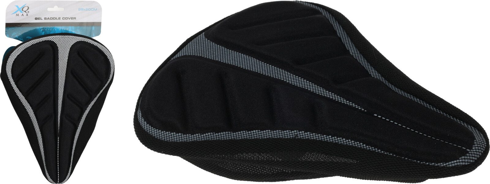 Koopman Sattelbezug Schwarz (1 St), Für MTB & Rennrad, Silikagel, Gelsattel, Anti-Rutsch, Sattelüberzug