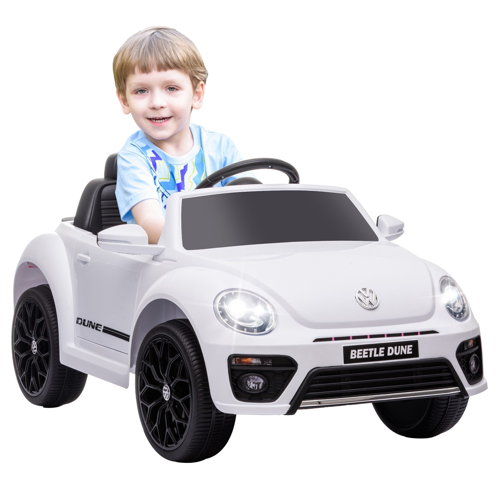 Elektro-Kinderauto 12V mit 2,4G Fernbedienung, LED-Lichtern, USB/MP3-Anschluss