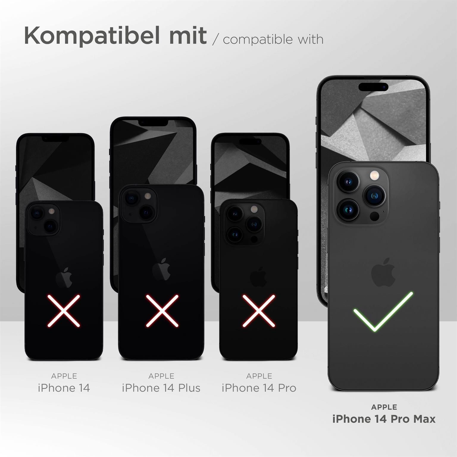 ONEFLOW Handyhülle für iPhone 14 Pro Max Splash Cover Gänseblümchen Grau 6,7 Zoll, Hülle mit Design Muster Designer Case Kameraschutz Handy Schutzhülle