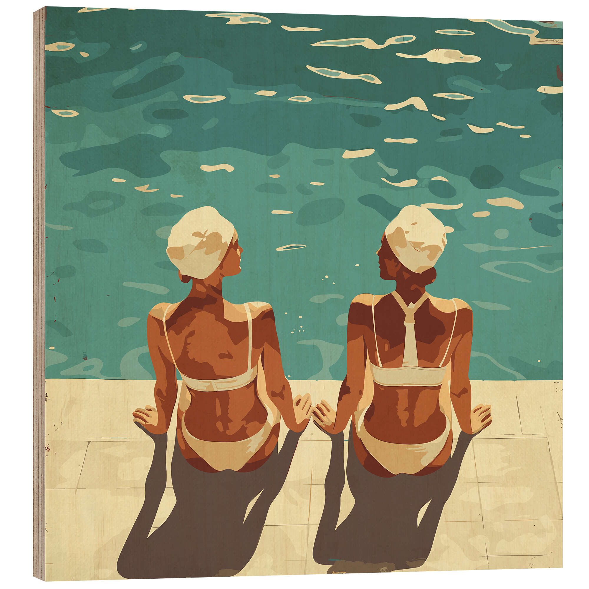 Posterlounge Wandbild Pool Women, Layla Oz, erhältlich als Poster, Leinwandbild, Wandsticker oder Acrylglasbild