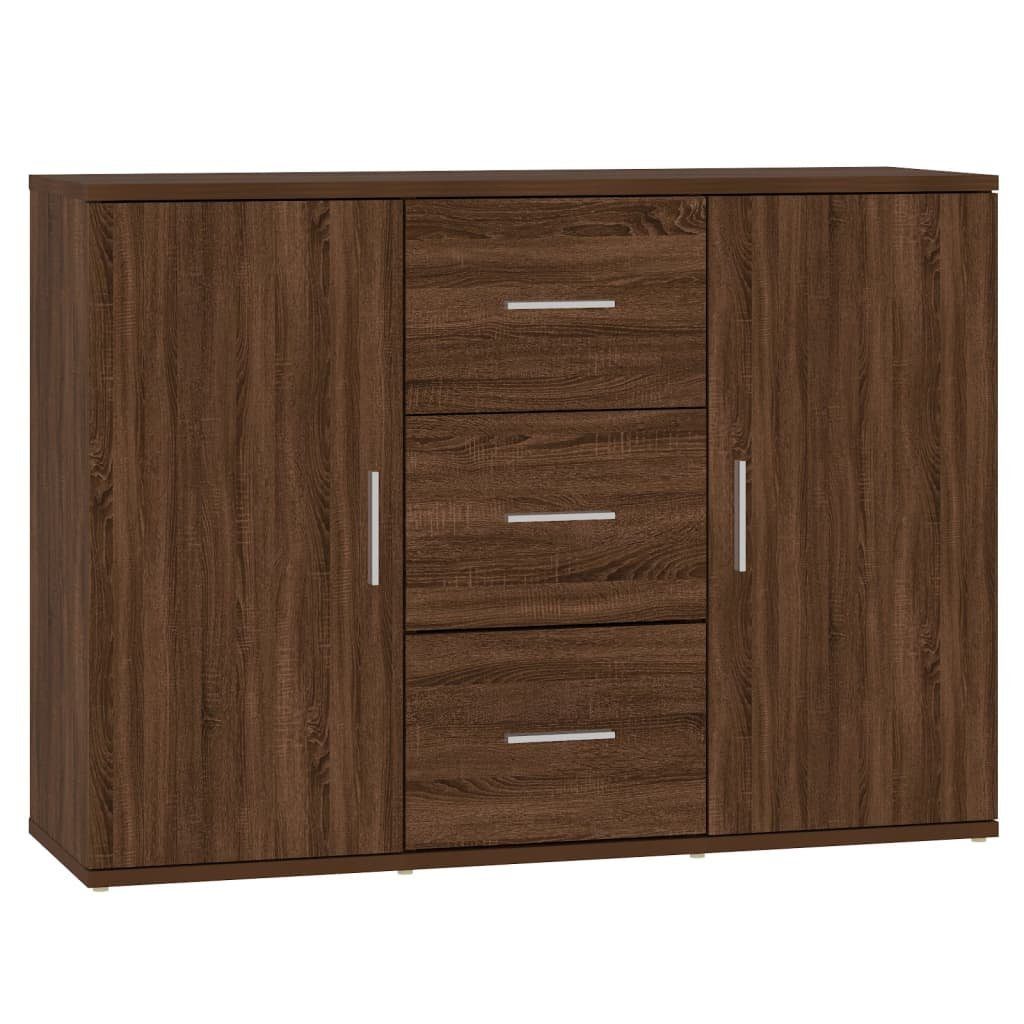 furnicato Sideboard Braun Eichen-Optik 91x29,5x65 cm Holzwerkstoff (1 St) günstig online kaufen