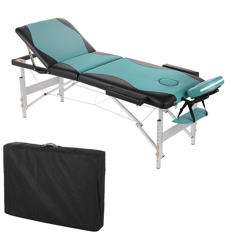 Mucola Massageliege Massageliege 3Zonen Kopfstütze Ergonomisch Leicht Tasche Kosmetikliege (Stück, 1-St., Premium-Liege), Extra dicke Polsterung