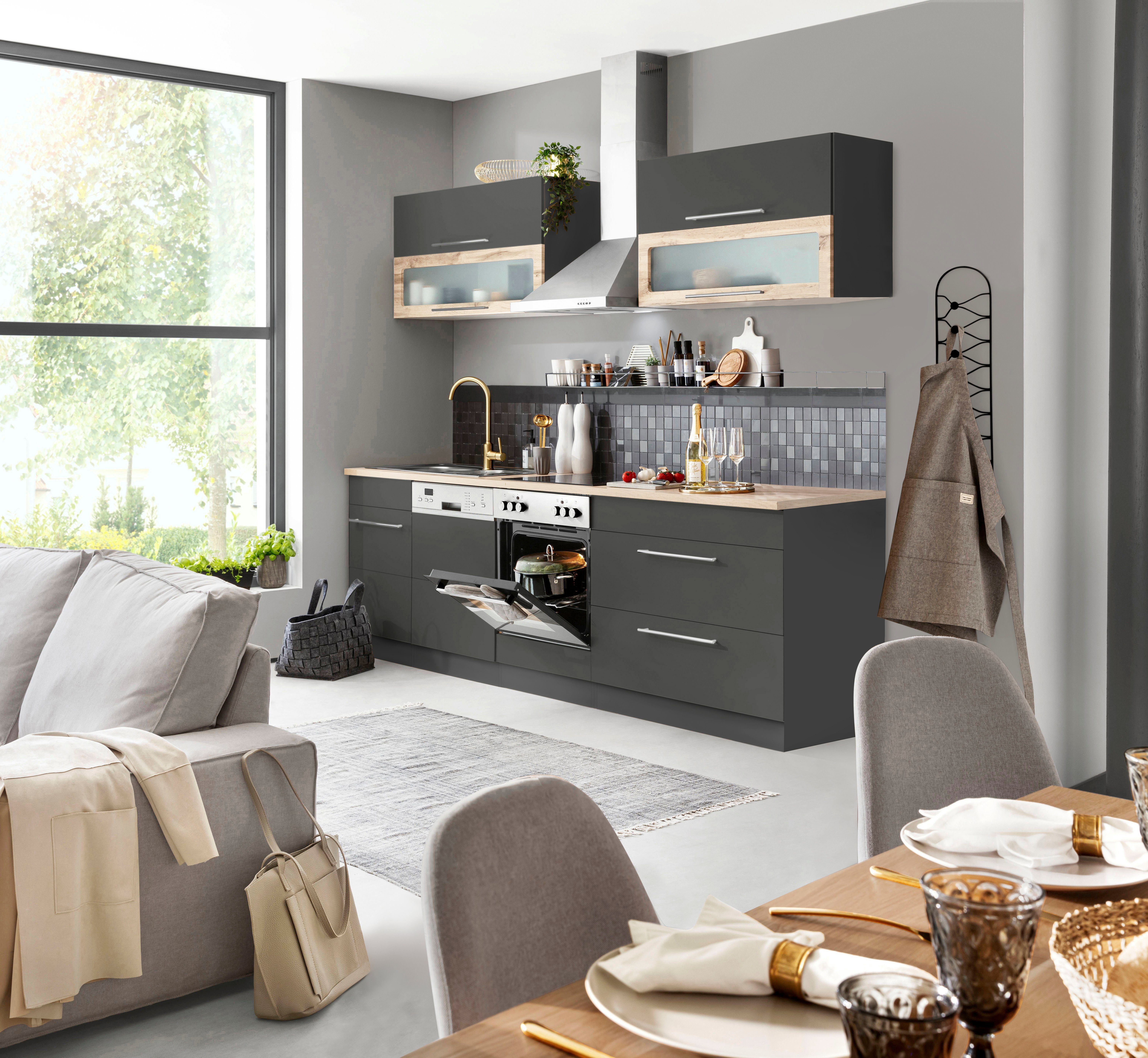 KOCHSTATION Küchenzeile KS-Wien, Breite 270 cm, wahlweise mit E-Geräten günstig online kaufen