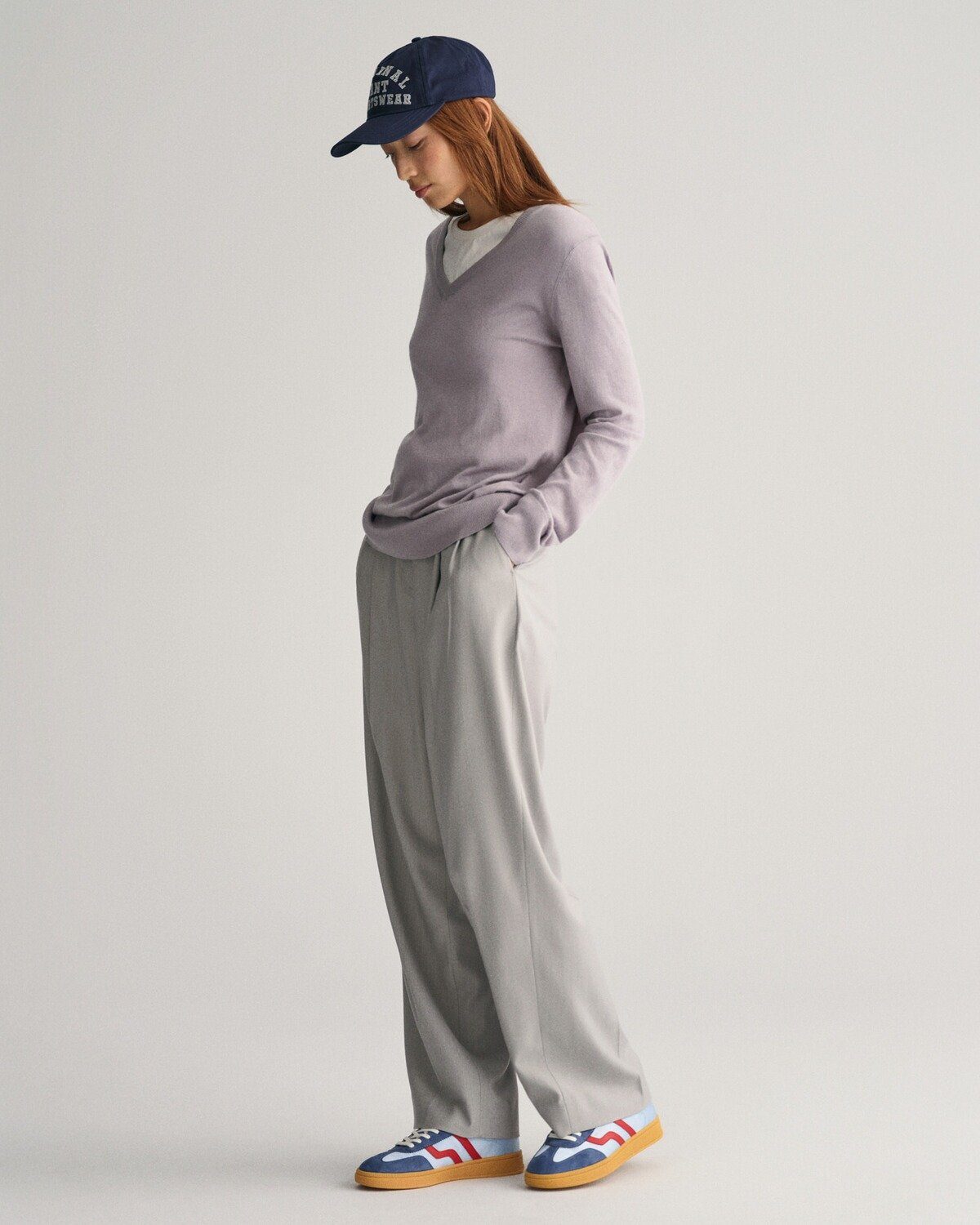 Grey Strickpullover Mid Gant V-Pullover