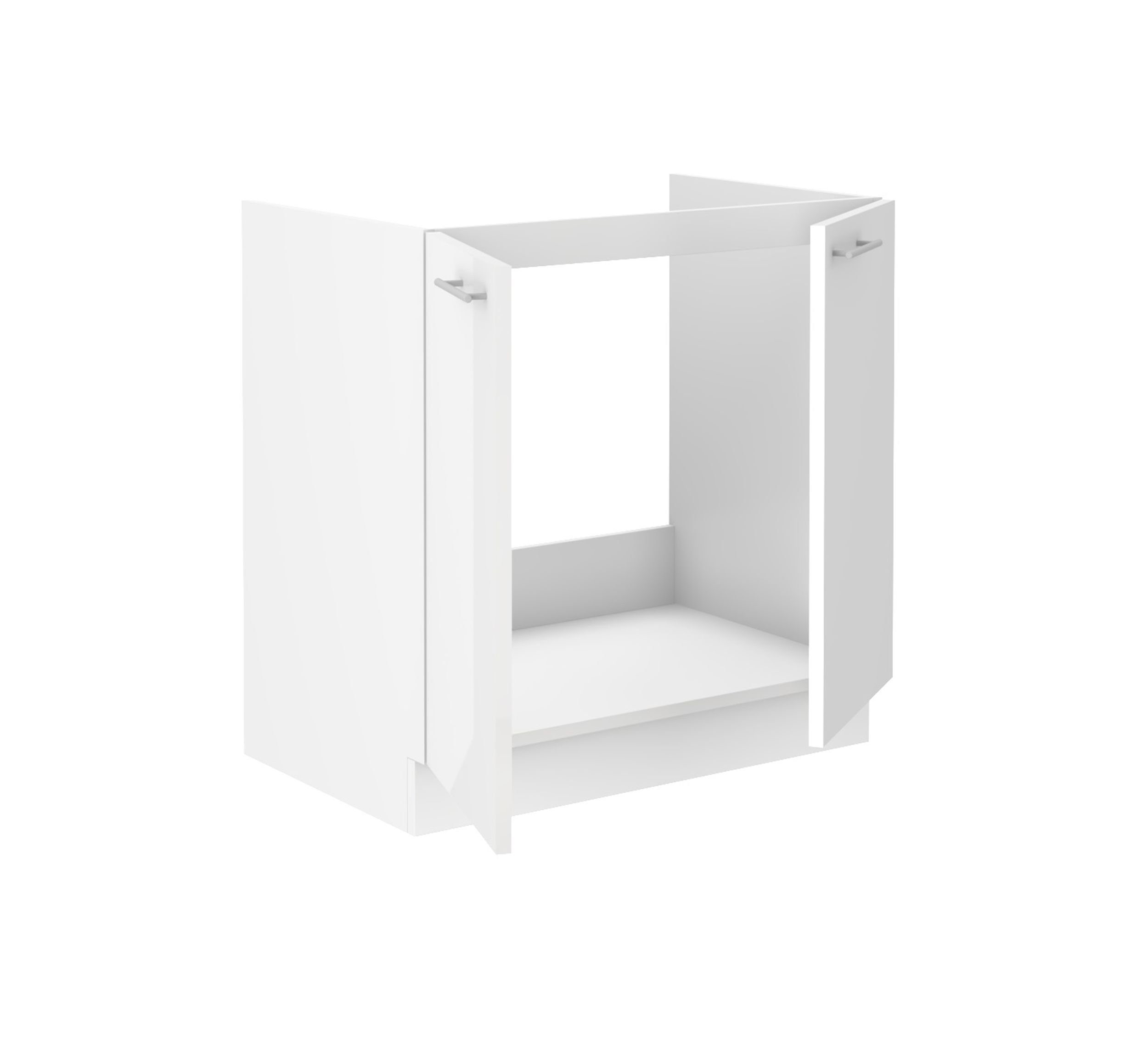 Küchen-Preisbombe Spülenunterschrank 80 Küche Lara Weiß Hochglanz + Weiß ma günstig online kaufen