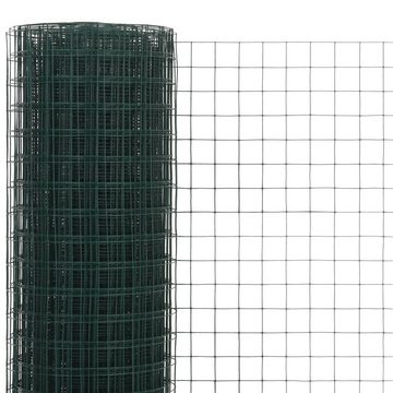 vidaXL Gartentor Drahtzaun Stahl mit PVC-Beschichtung 10x1,5 m Grün
