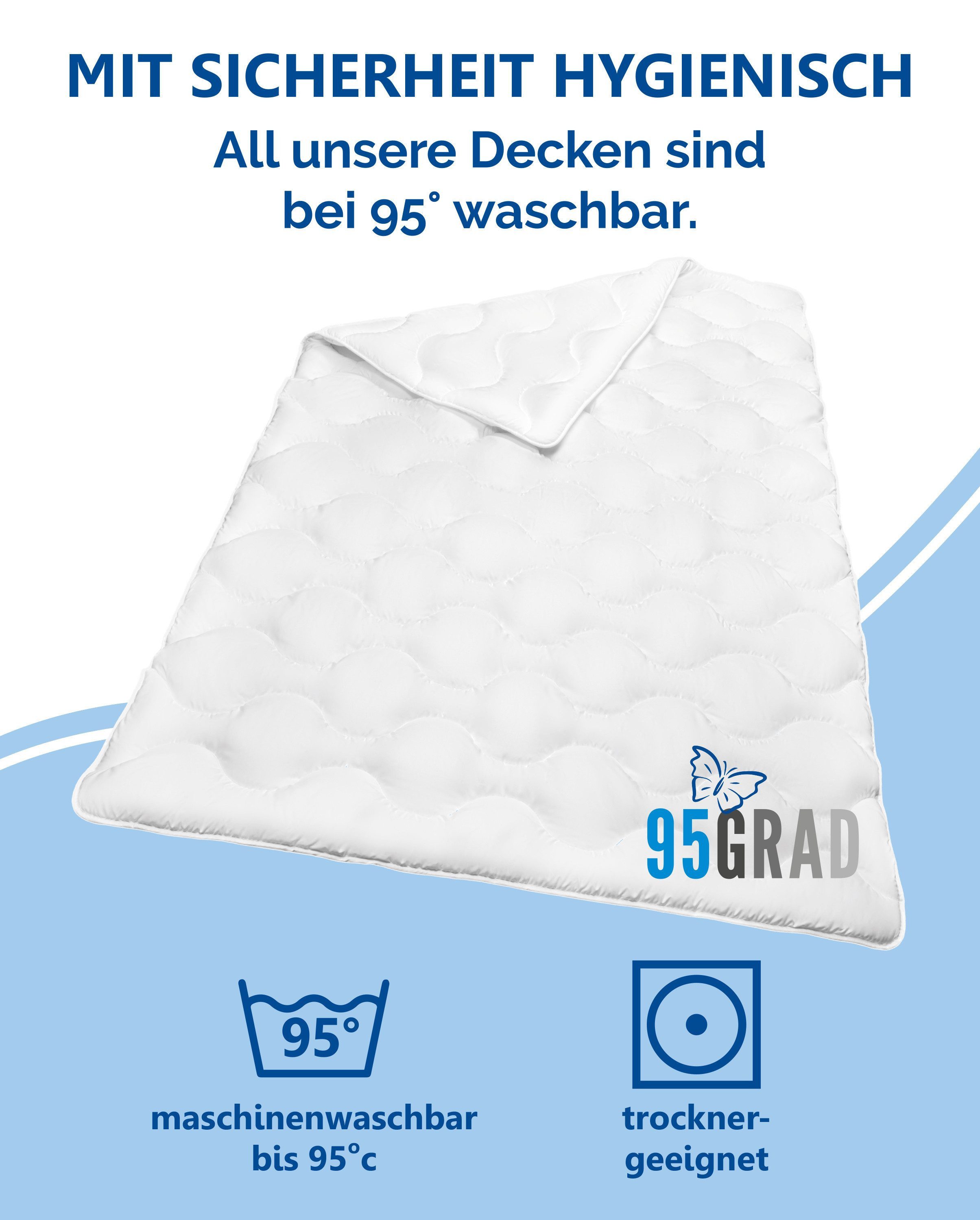 Koru Kids Kinderbettdecke Bettdecke 135x200 cm - bei 95 Grad waschbar, hergestellt in der EU
