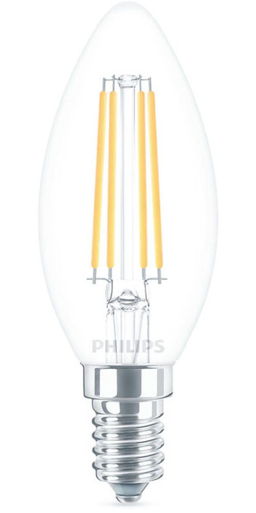 Philips Hue LED-Leuchtmittel LED classic Lampe 60W E14 Kerze kaltweiß 806lm matt, E14