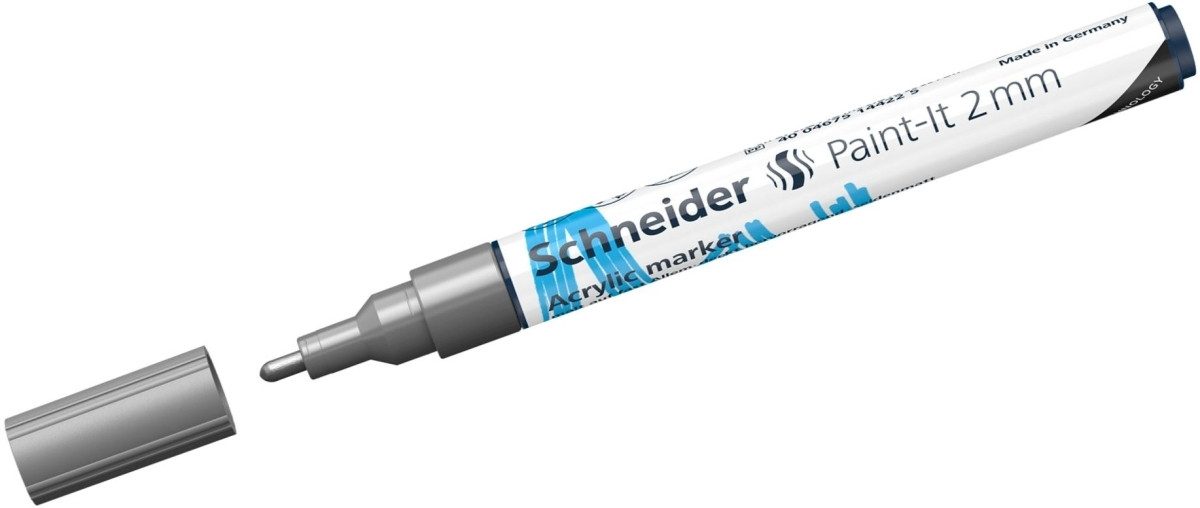 Thumbnail - SCHNEIDER Permanentmarker Acrylmarker Paint-It 310 2mm silber (5 Stück)