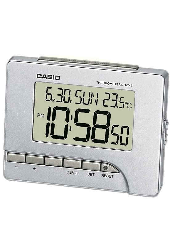 CASIO Quarzwecker DQ-747-8EF mit Thermometer (0°/+40°C)