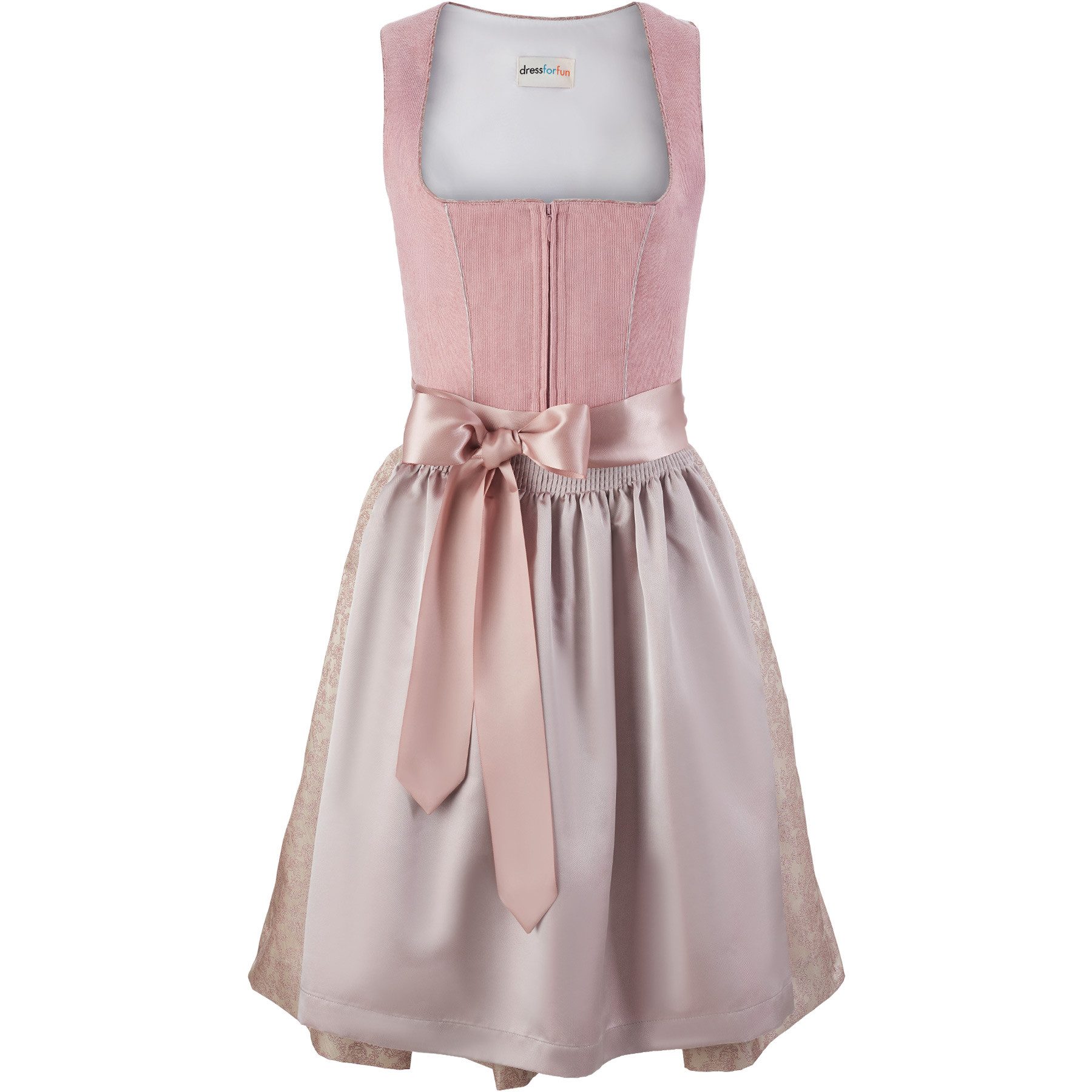 dressforfun Dirndl hochwertiges & elegantes Trachtenkleid Linah Beige/Rosa günstig online kaufen