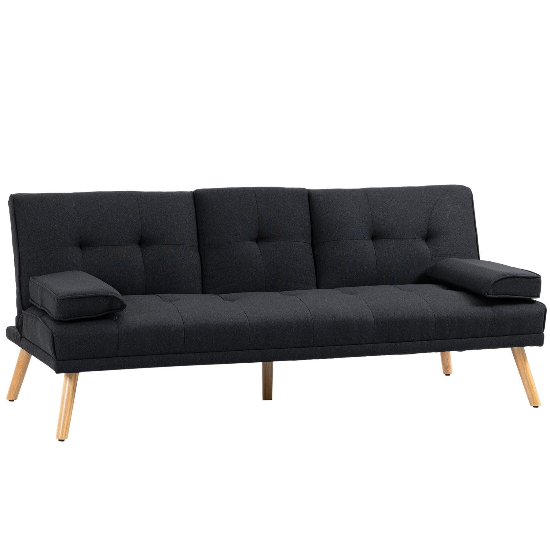 FELIXLEO Schlafsofa Schlafsofa Gästebett verstellbare Rückenlehne klappbarer Tisch, 1 Teile