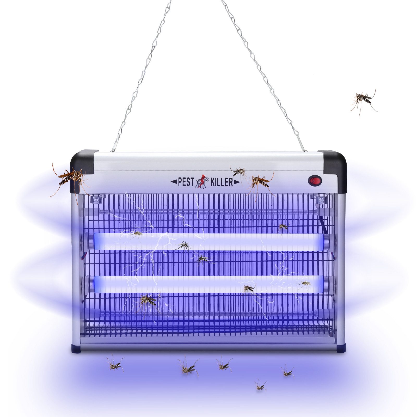 Insektenvernichter Elektrische Insektenfalle 12W Mückenfalle LED UV-Licht Mückenlampe