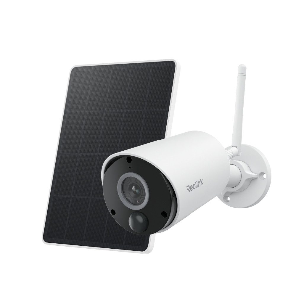 Reolink Überwachungskamera Argus Eco+Solarpanel 3MP Akku- oder solarbetriebene WLAN IP (Außenbereich, Personen-/Autoerkennung, IR-Nachtsicht)