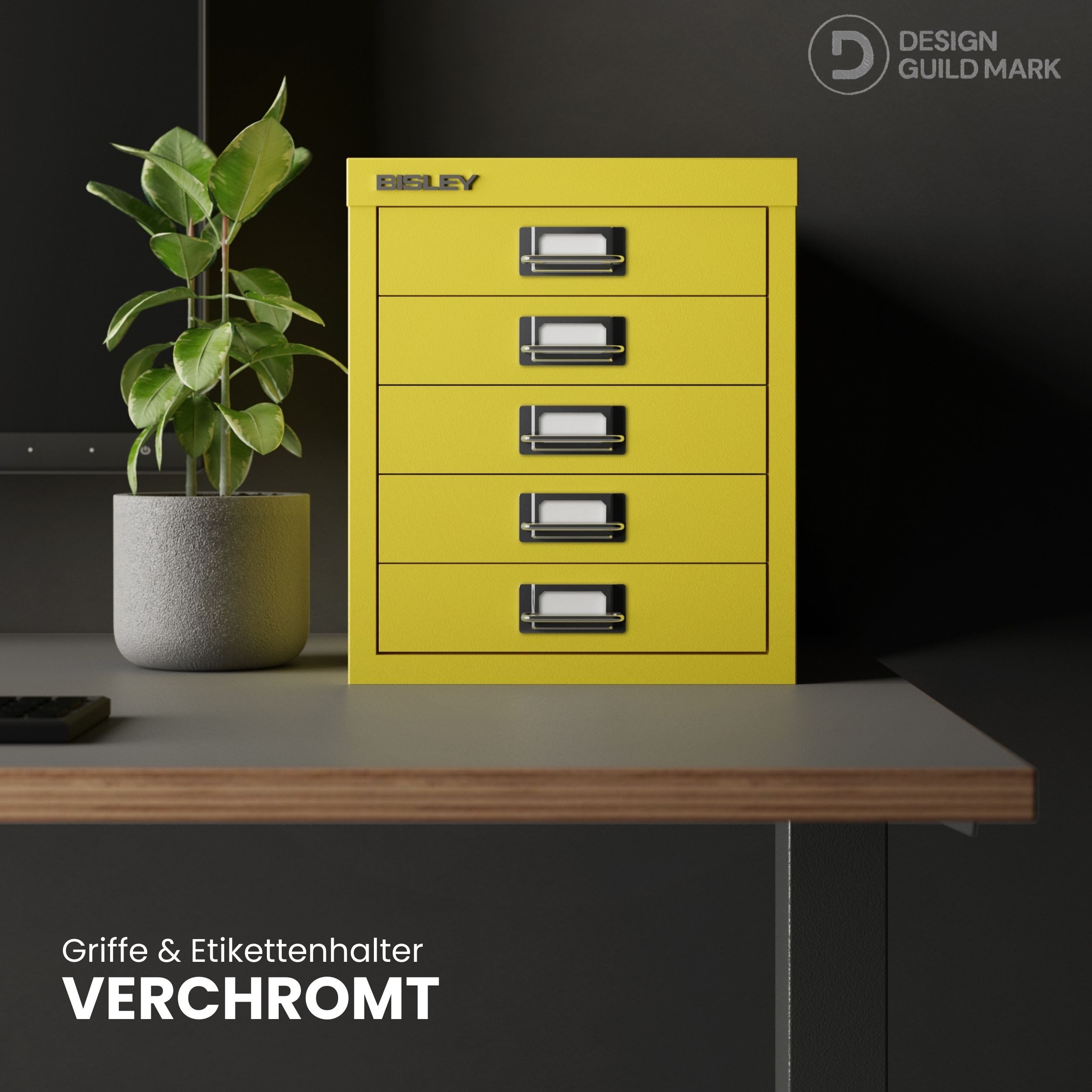 Bisley Aktenschrank MultiDrawer Schubladenschrank in Lichtgrau - Maße: H 67 x B 28 x T 38 cm