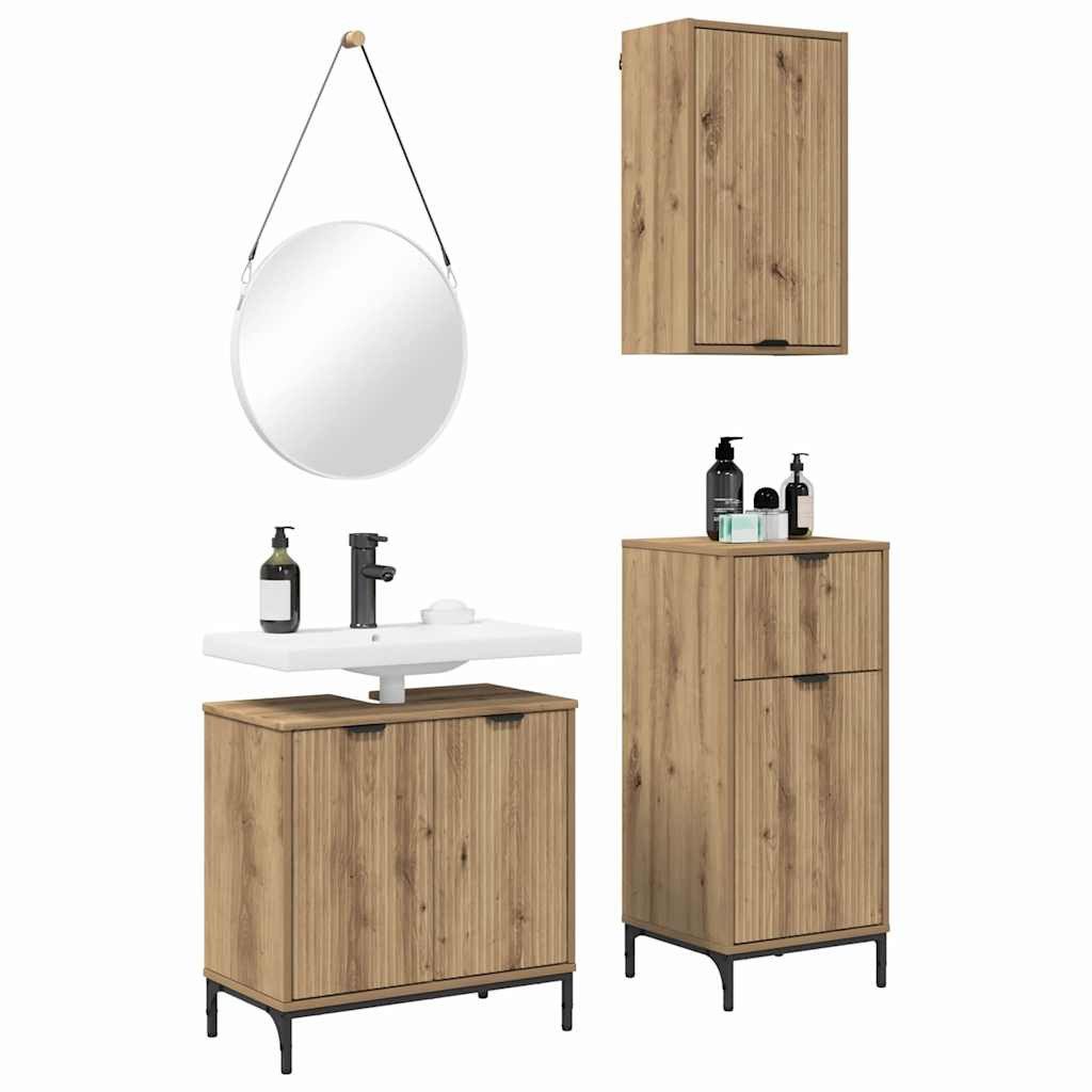 vidaXL Badezimmer-Set Badezimmermöbel Set Plaid 3 günstig online kaufen