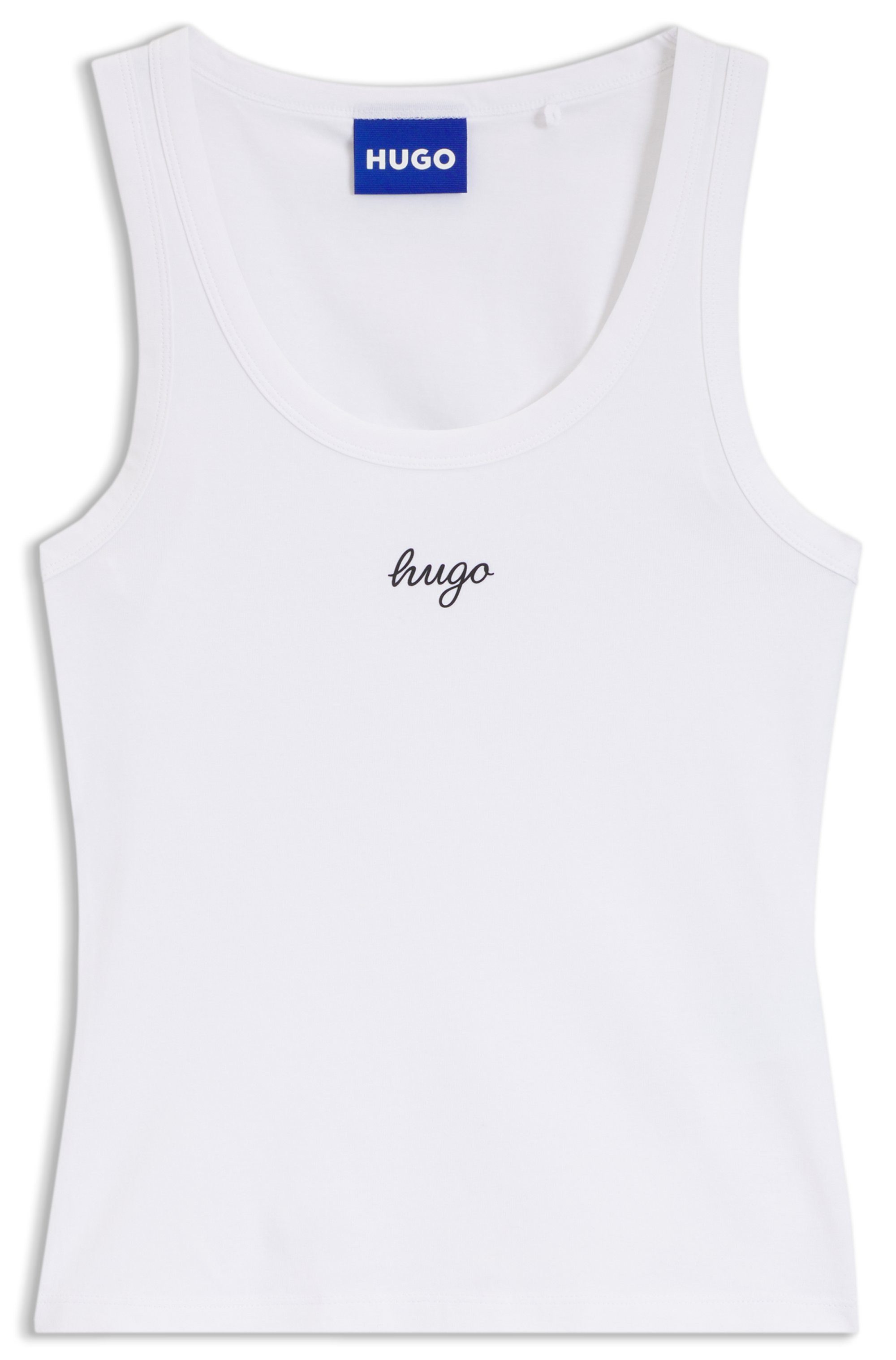 HUGO Tanktop Damatank aus Stretch-Baumwolle, Extra Slim Fit – Bild 4 von 5