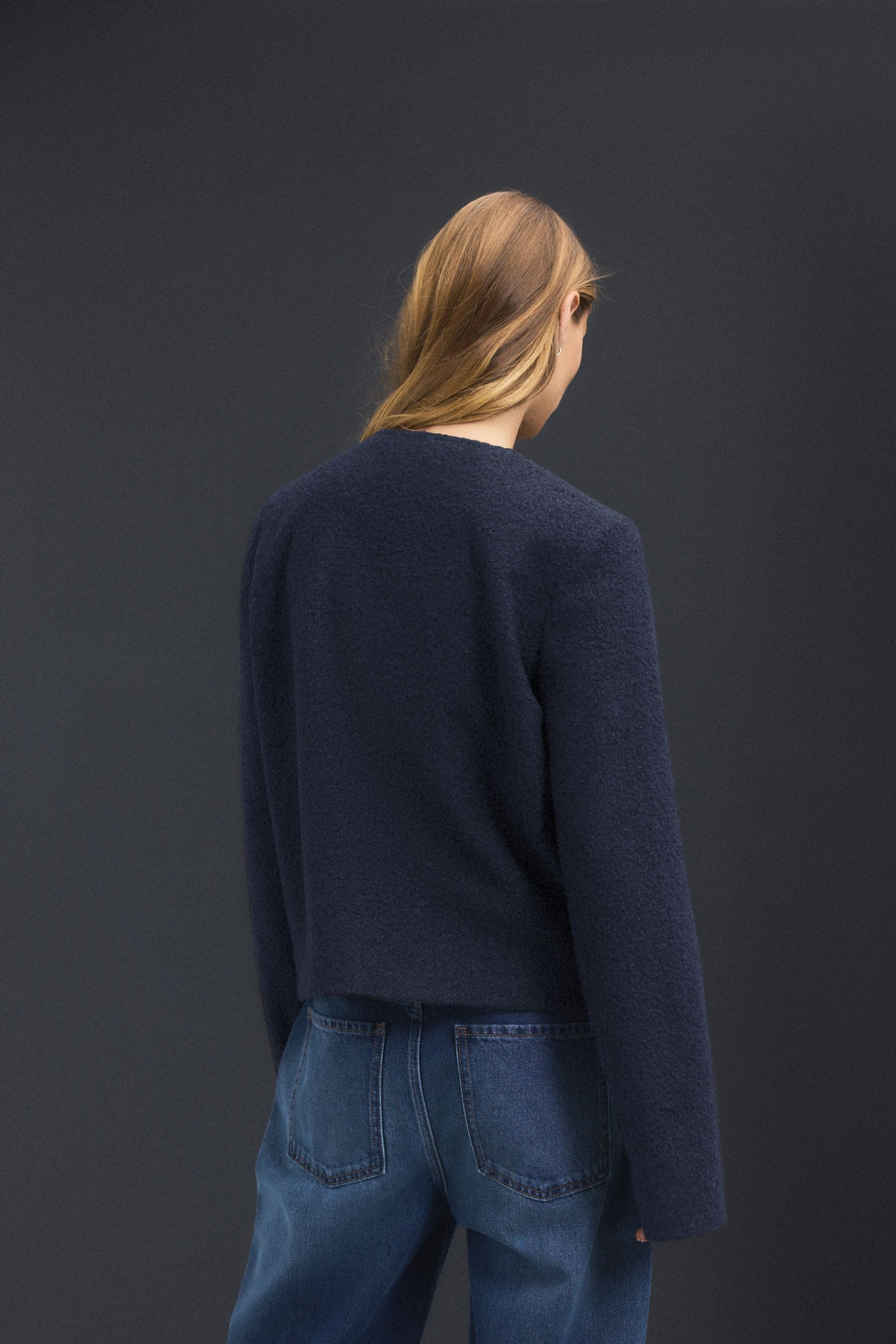 Next Kurzjacke Durchgeknöpfte Strickjacke ohne Kragen günstig online kaufen